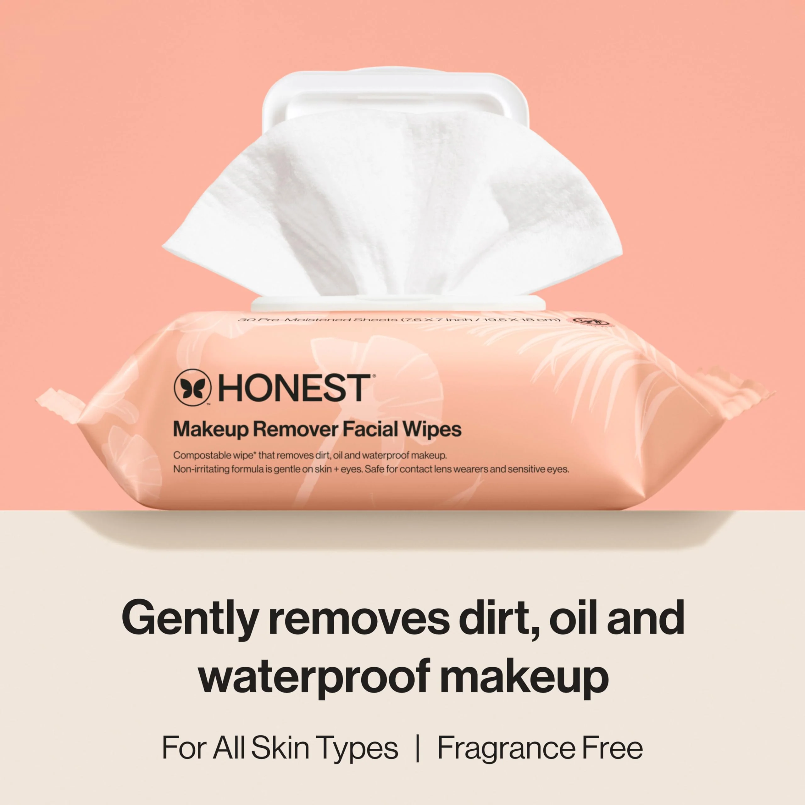 Honest Beauty Fragrance Free Cleansing Makeup Remover Facial Wipes | Plant Based, Hypoallergenic, Gentle for Sensitive Skin | 90 Count - Image 8
