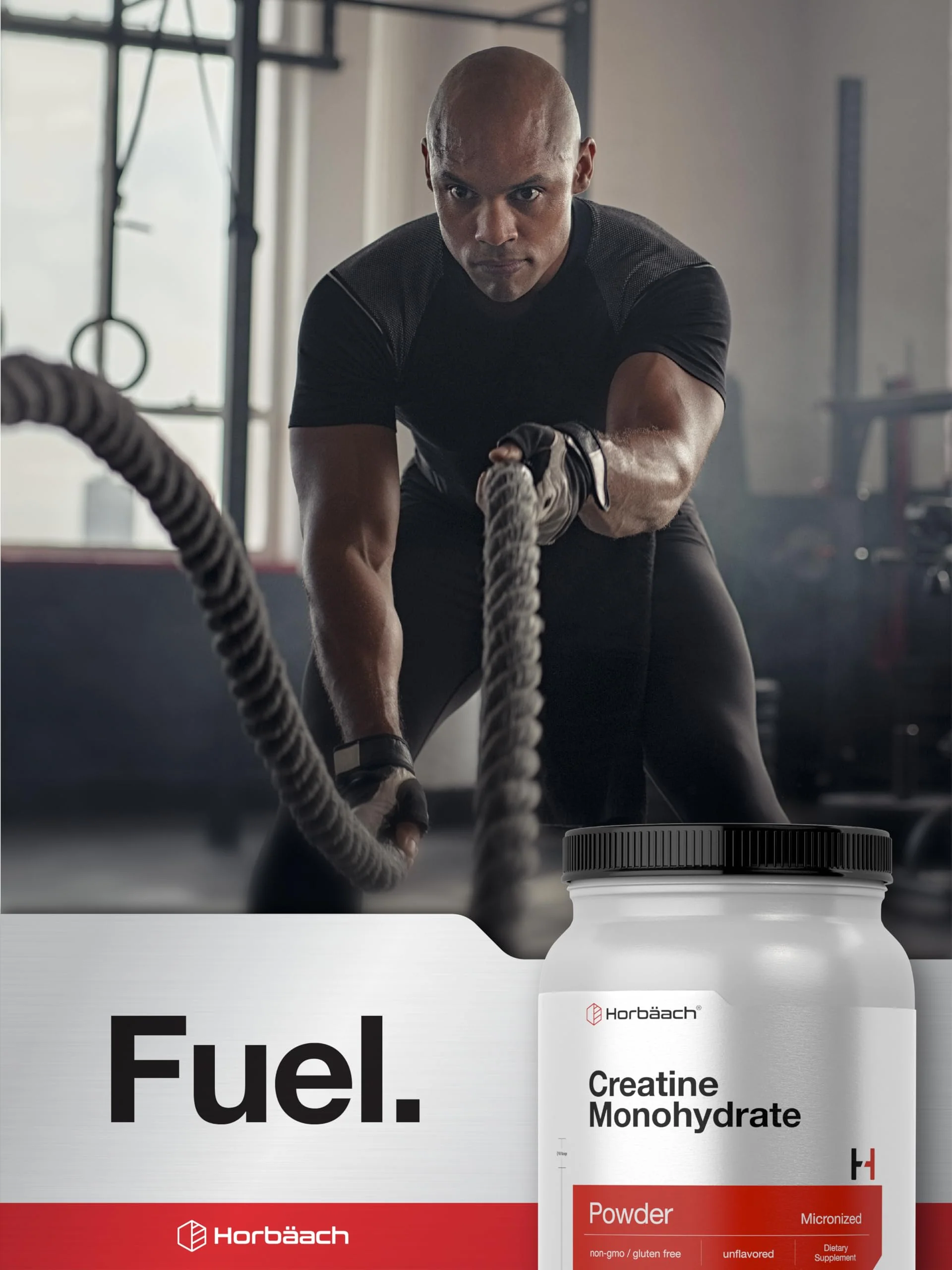 Horbäach Creatine Monohydrate Powder | 2.2lbs (35.2 oz) | Micronized and Unflavored | Vegetarian, Non-GMO, and Gluten Free Supplement - Image 3