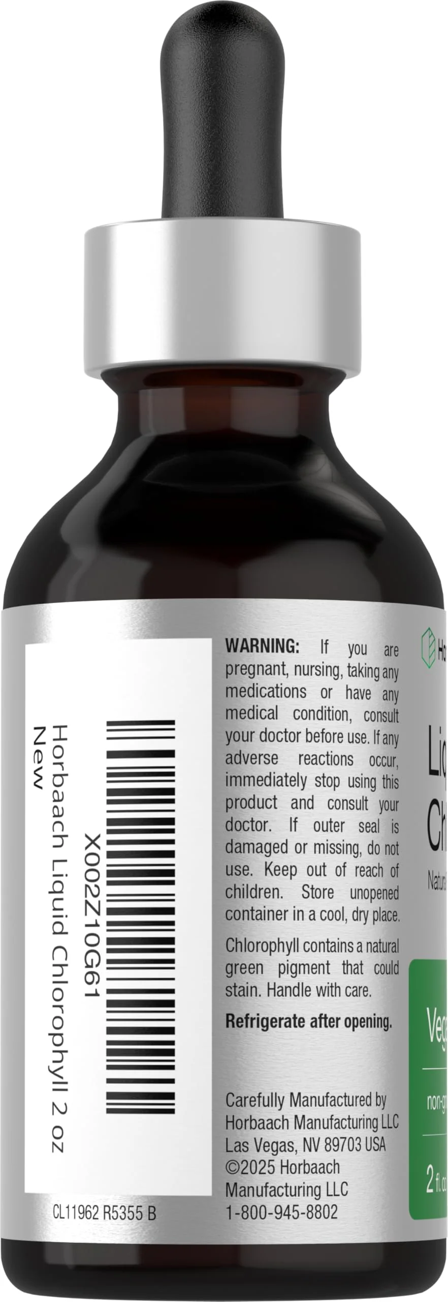 Horbäach Liquid Chlorophyll Drops | 2 oz | Vegan, Non-GMO, and Gluten Free Formula | Natural Peppermint Flavor - Image 6