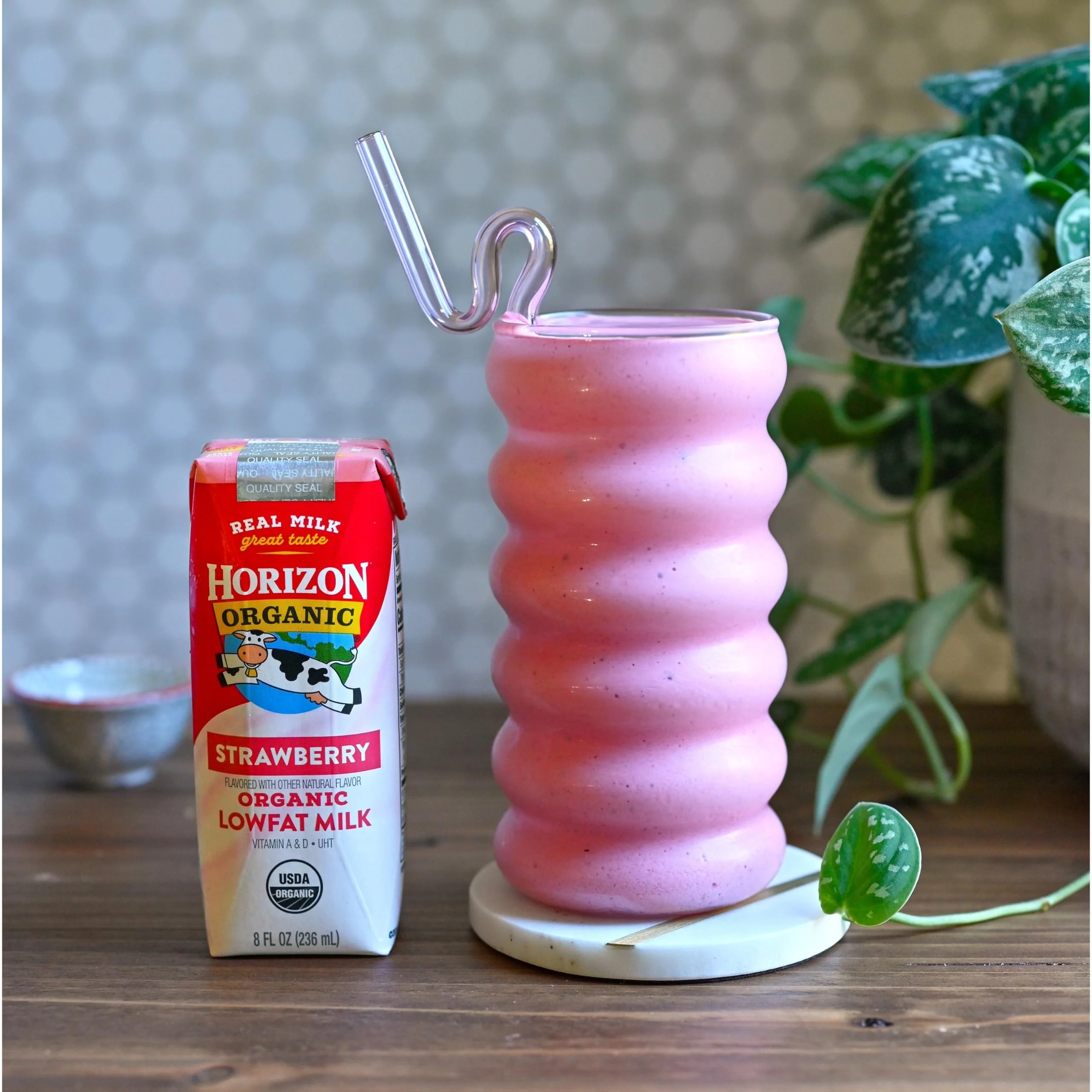 Horizon Organic Shelf Stable 1% Lowfat Strawberry Milk Boxes, 8 fl oz, 12 Count - 8g Protein per Serving, USDA Organic UHT from Pasture-Raised Cows, Ready to Drink for Lunchbox, Travel, or On-the-Go, No Refrigeration Needed - Image 8
