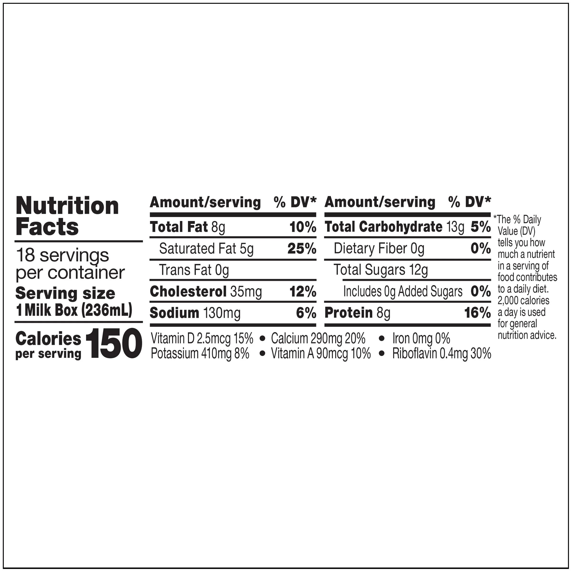 Horizon Organic Shelf Stable Whole Milk Boxes, 8 fl oz, 18 Count - 8g Protein per Serving, USDA Organic UHT from Pasture-Raised Cows, Ready to Drink for Lunchbox, Travel, or On-the-Go, No Refrigeration Needed - Image 9