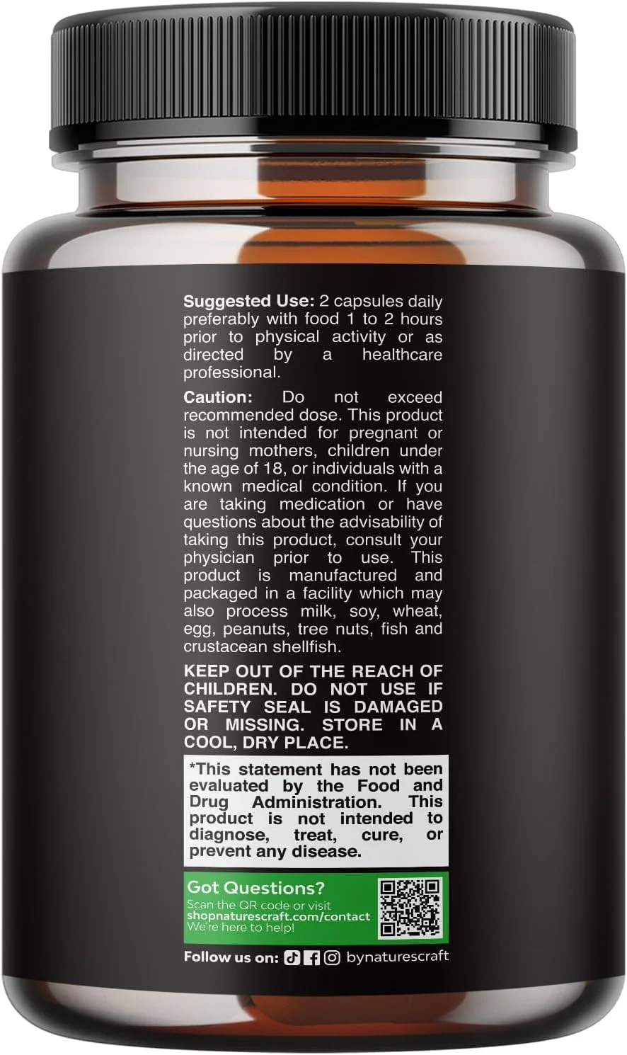 Horny Goat Weed for Men - Extra Strength Male Supplement with Black Maca Root, Tongkat Ali, Saw Palmetto & Panax Ginseng Extract for Stamina & Energy - 60 Count - Image 9