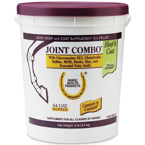 Horse Health Joint Combo Hoof & Coat, Glucosamin, Chrondroitin, Vitamin C, MSM, Biotin, Lysine, ZInc, Omega 3 and 6 Fatty Acids, 64 day supply - Image 2