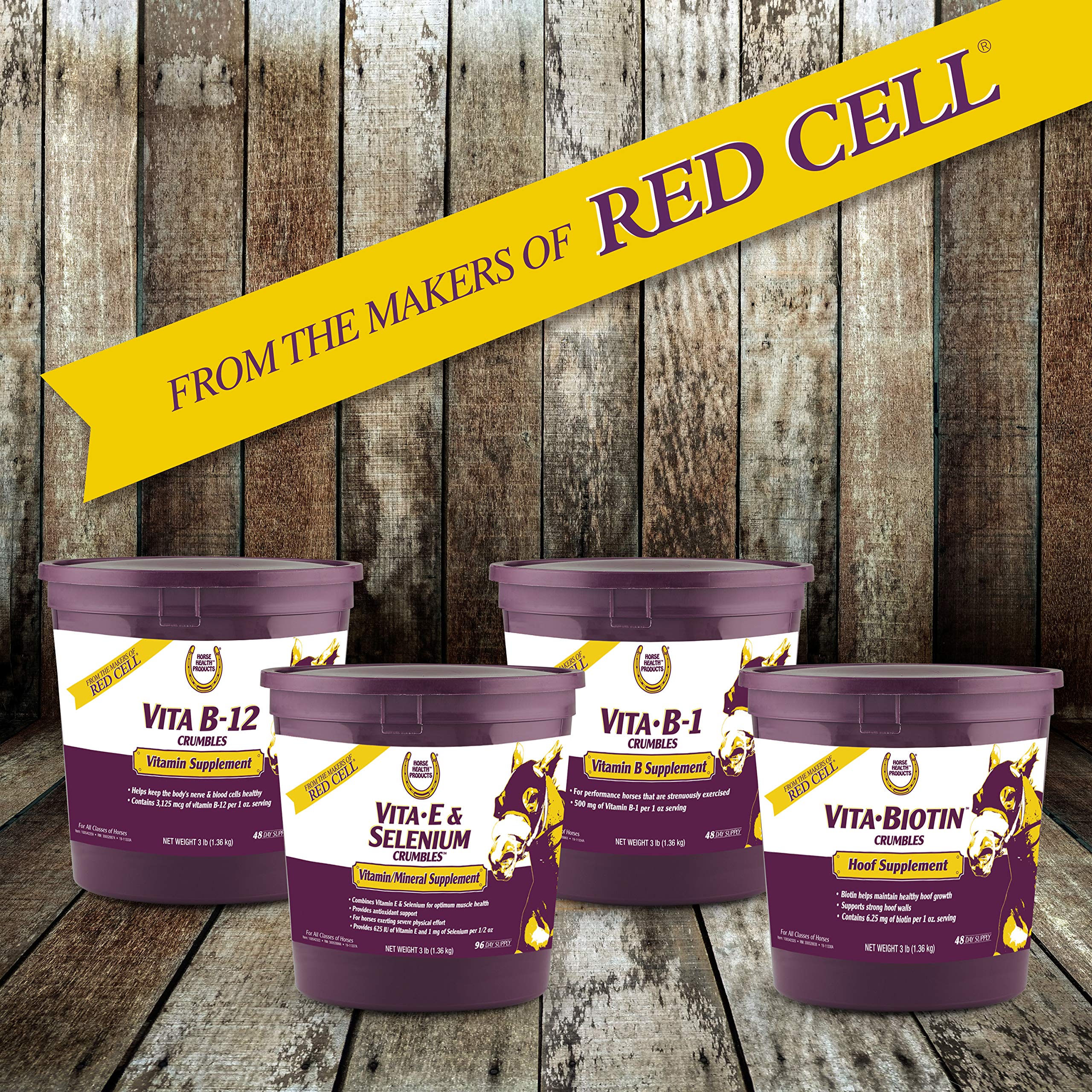 Horse Health Vita B-12 Crumbles Supplement for Horses, Supports red Blood Cell Production for Peak Performance, 3 pounds, 48 Day Supply - Image 3
