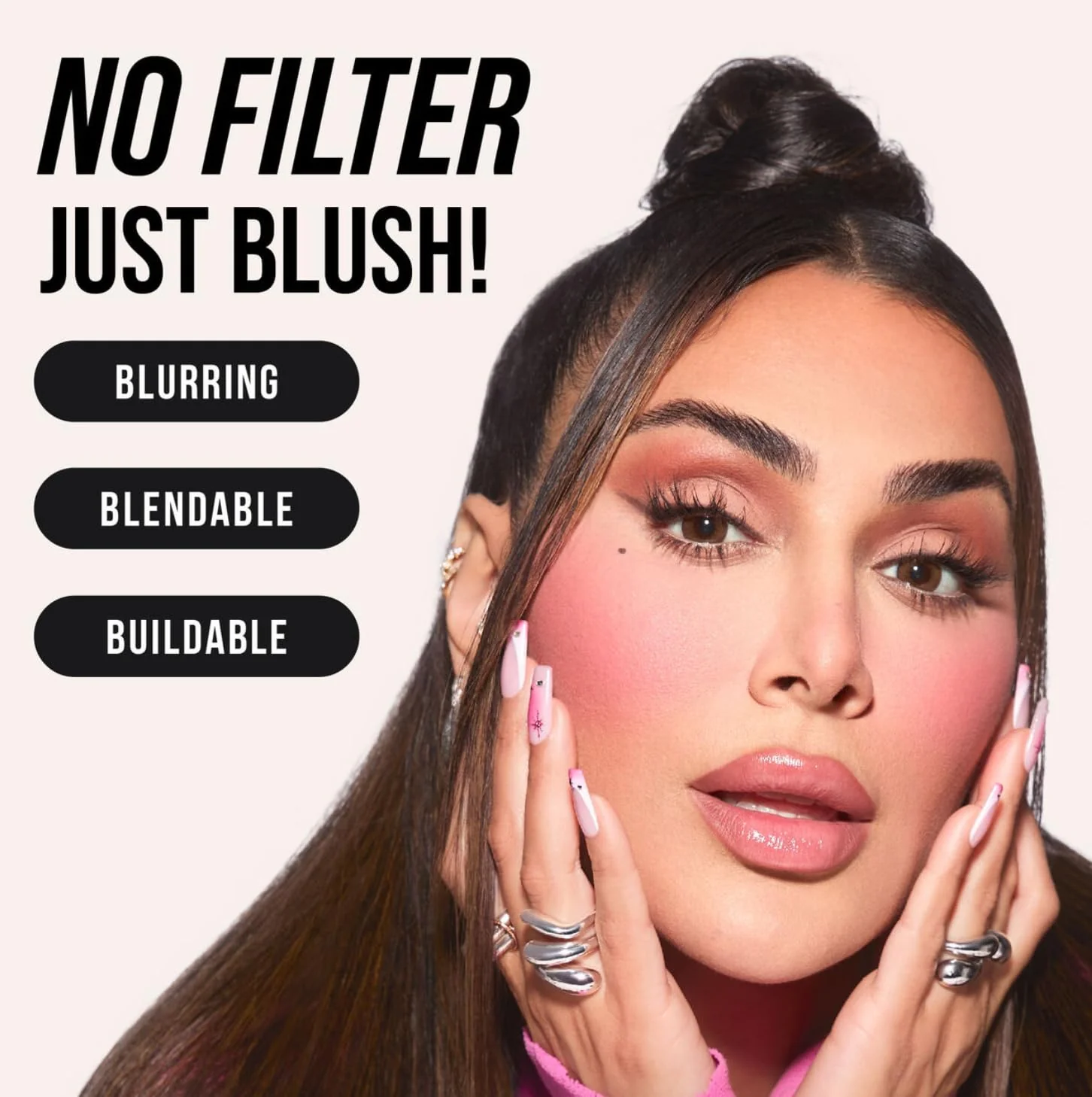 Huda Blush Filter Liquid Blush - Latte (light to medium) - 0.15 fl oz / 4.5 mL - Image 2