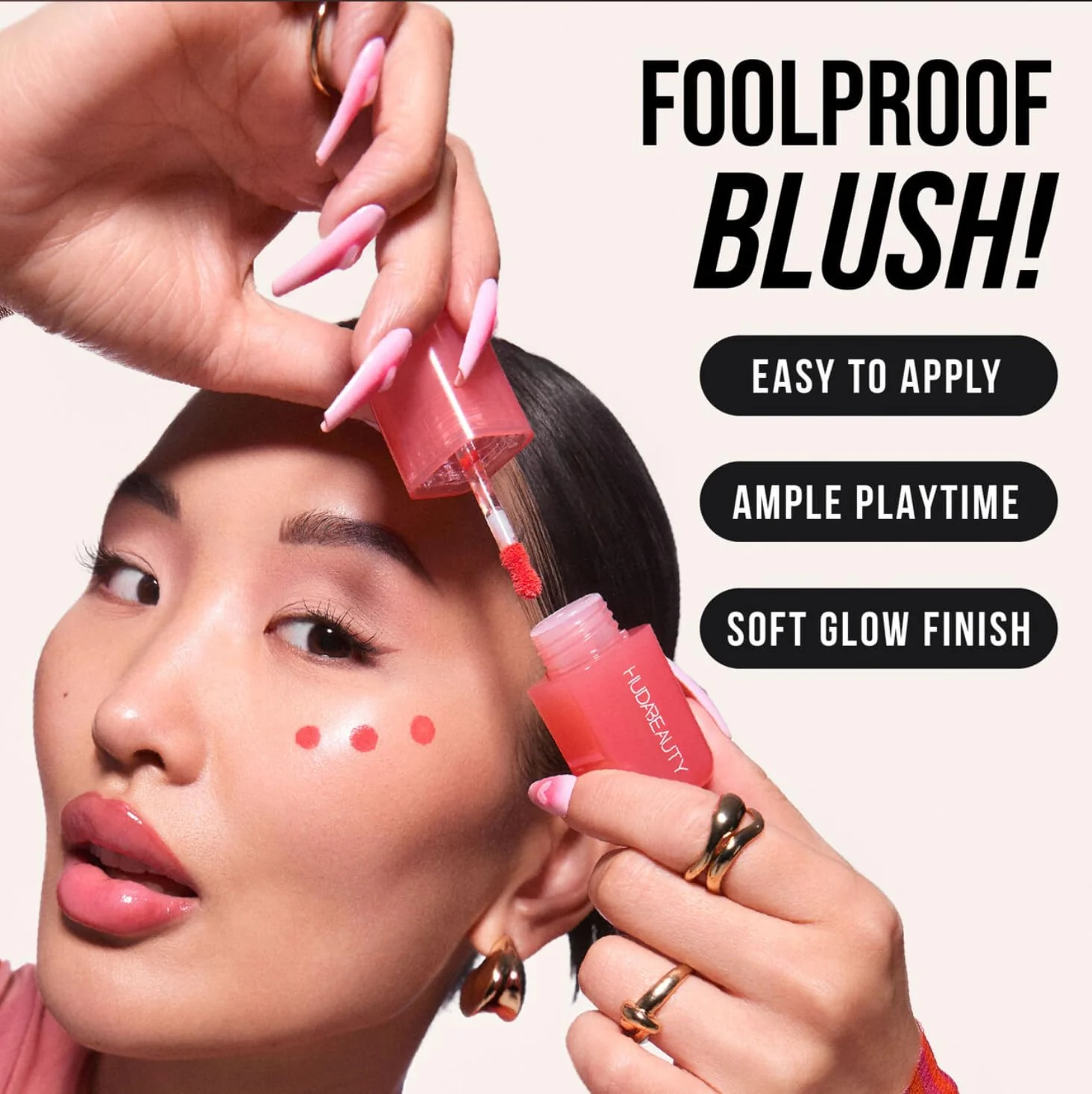 Huda Blush Filter Liquid Blush - Peach Sorbet (Peachy Tangerine) - 0.15 fl oz / 4.5 mL - Image 4