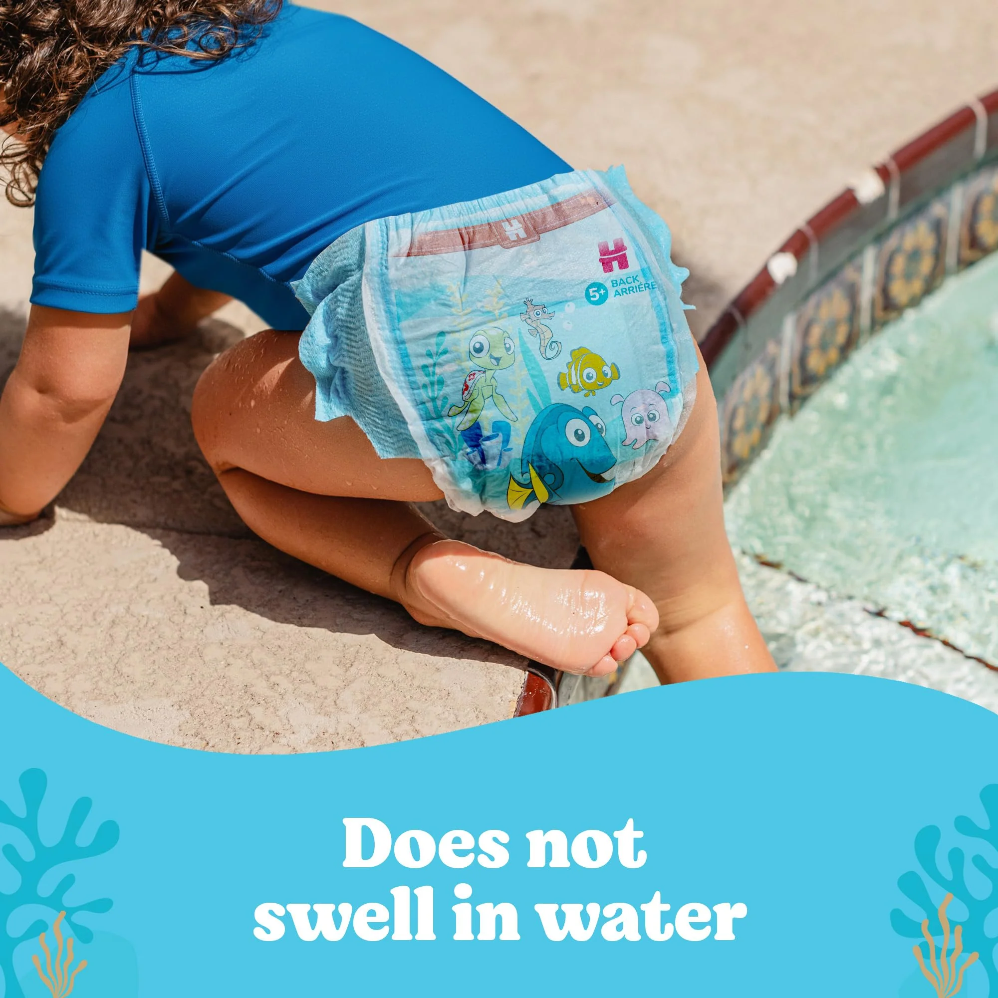 Huggies Little Swimmers Disposable Swim Diapers, Size 5-6 (32+ lbs), 17 Ct - Image 3