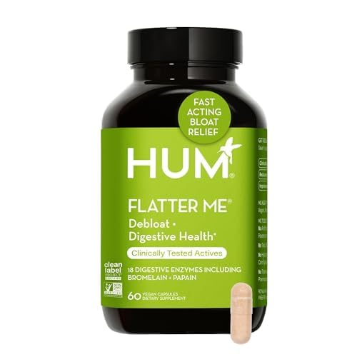 HUM Flatter Me Digestive Enzymes for Women & Men, Digestive Health Bloating Supplement with Ginger & Peppermint Leaf, Fast Acting Anti Bloat Pills Multi Enzyme for Debloating, Vegan, 60 Capsules - Image 3