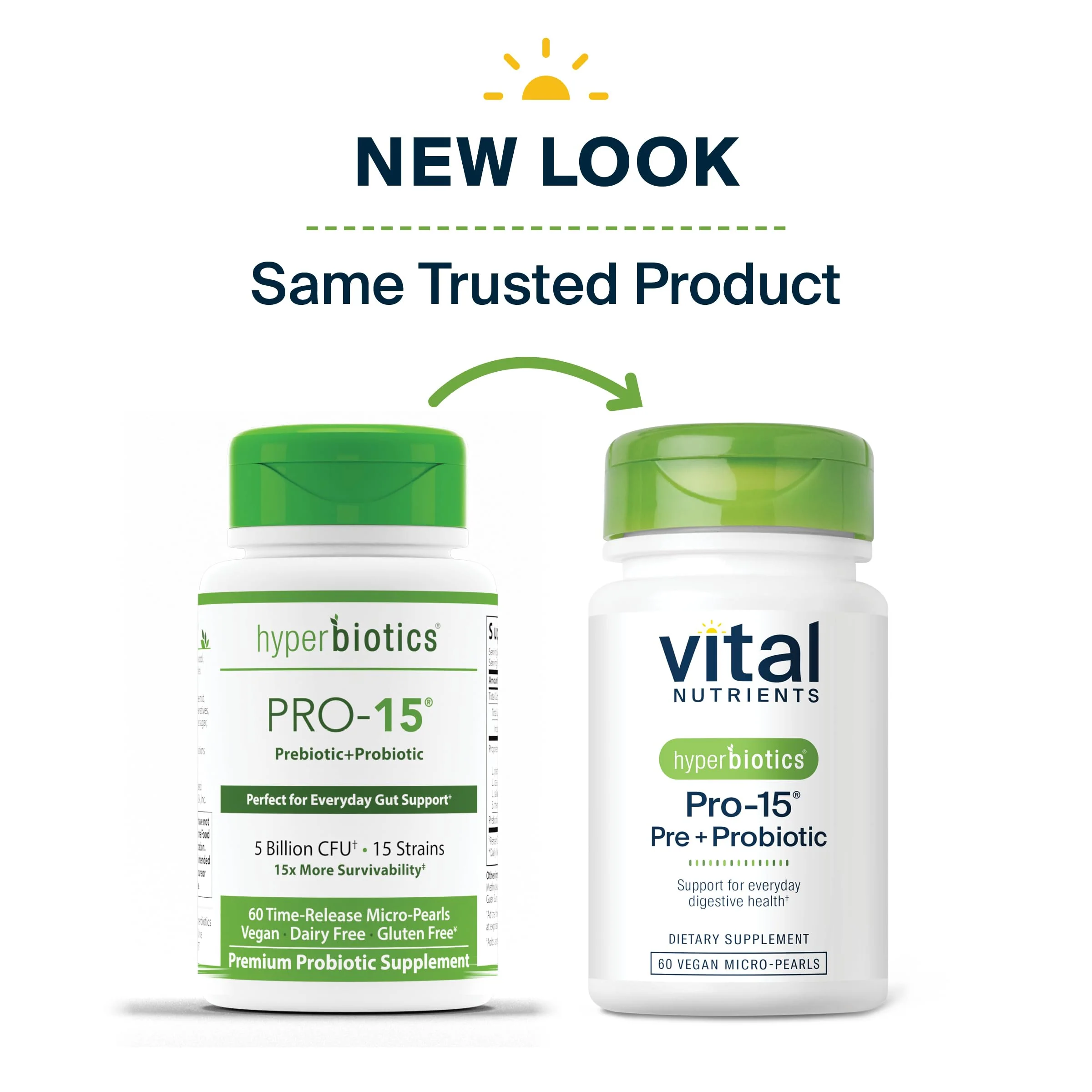 Hyperbiotics Vital Nutrients Pro-15 Prebiotics and Probiotics for Women and Men | 15 Science Backed Strains | Supports Occasional Constipation, Diarrhea, Gas & Bloating | 60 Vegan Time Release Pearls - Image 2