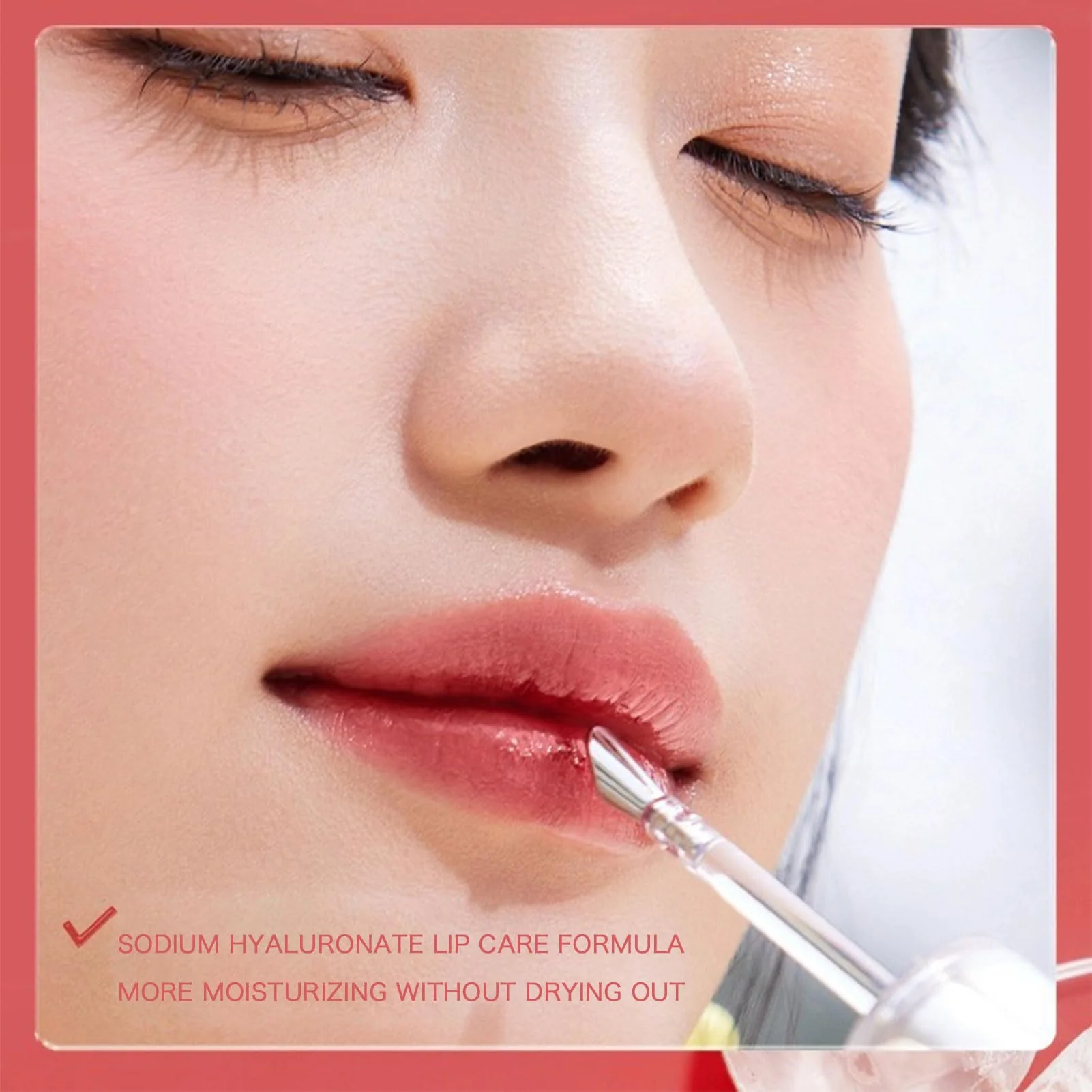 Ice Watery Lip Gloss, Mirror Lip Glazes, Jelly Hydrating Moisturizing Nonstick Transfer Proof Tinted Gloss Liquid Lipstick (05 Snowy Molten Gold) - Image 8