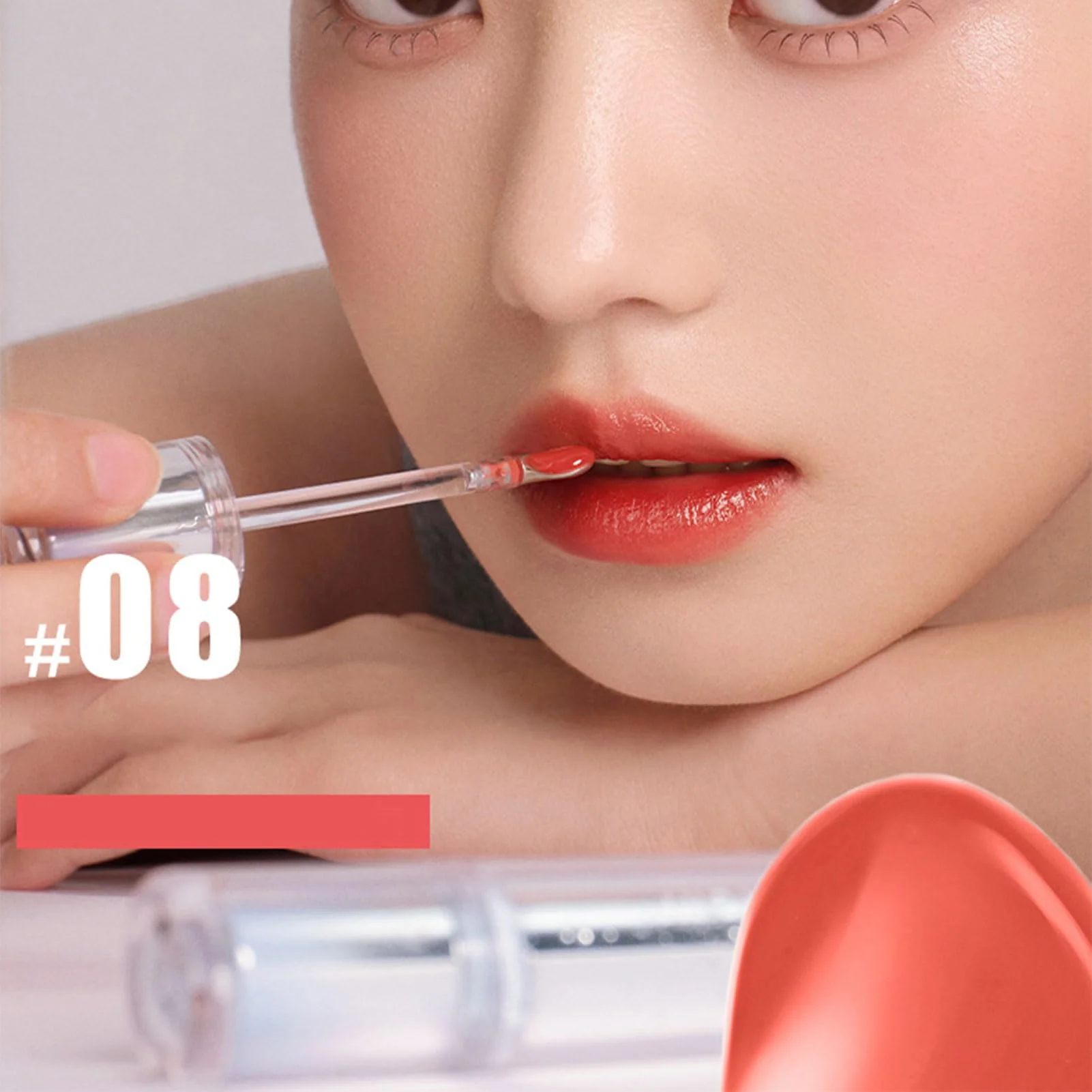 Ice Watery Lip Gloss, Mirror Tea Jelly Light Lip Glaze, Moisturizing Nonstick Liquid Lipstick (#09 Hawthorn Cold Brew) - Image 5