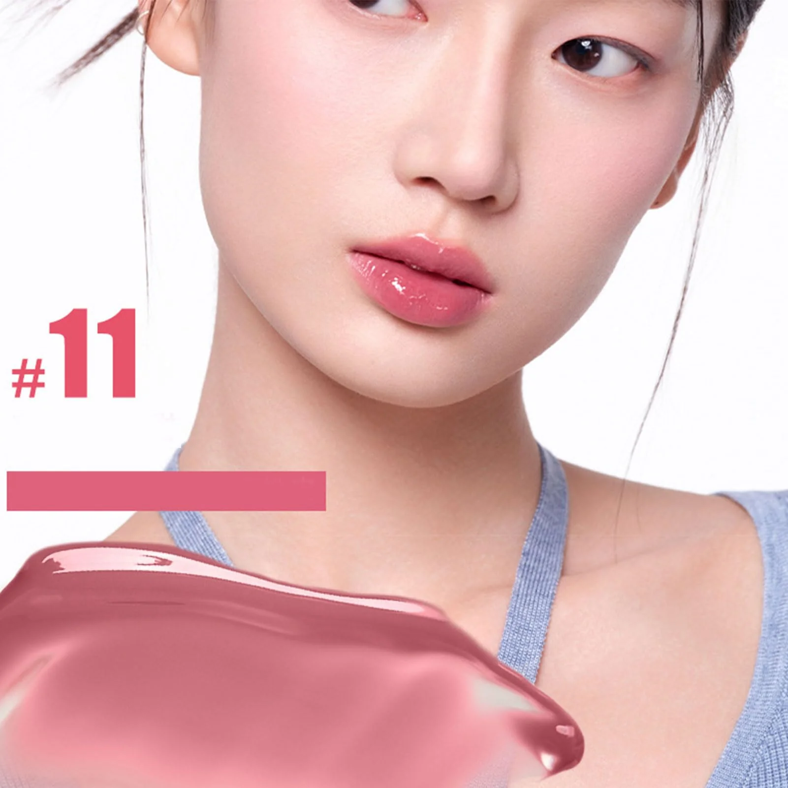 Ice Watery Lip Gloss, Mirror Tea Jelly Light Lip Glaze, Moisturizing Nonstick Liquid Lipstick (#11 Blueberry Bailey's Sweet) - Image 2