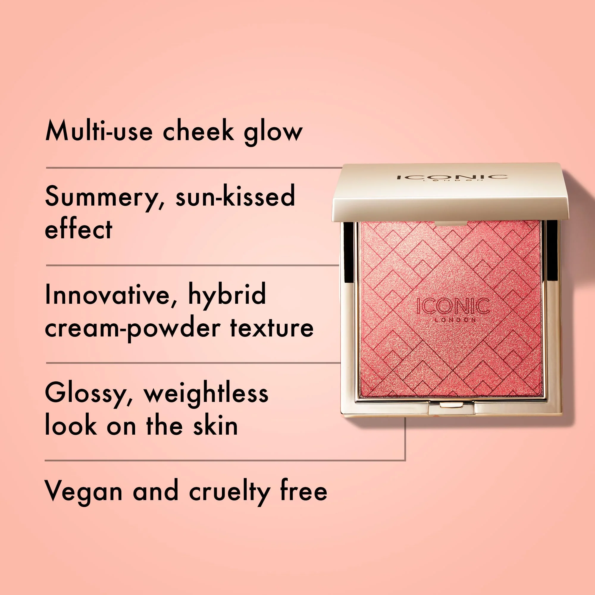 ICONIC LONDON Kissed by the Sun | Multi-Use Blush, Bronzer, & Highlighter, For All Skin Types, Cruelty-Free, Vegan Makeup, (Hot Stuff) 0.17 oz - Image 7