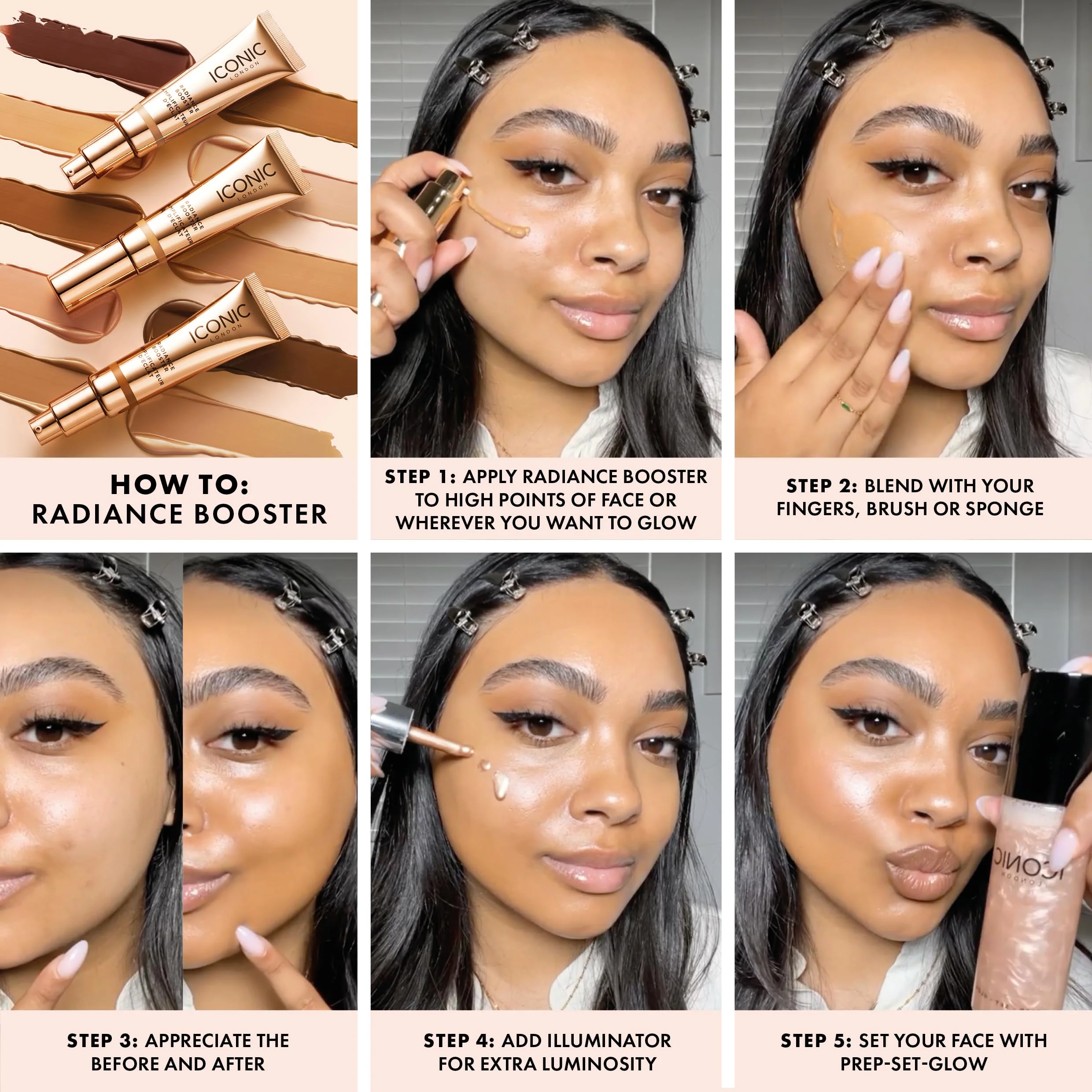 ICONIC LONDON Radiance Booster | Liquid Radiance Lightweight Skin Tint for a Glowy Makeup Look, Cruelty Free, Vegan Makeup (Sand Glow) 30 mL/ 1.01 Fl Oz - Image 2