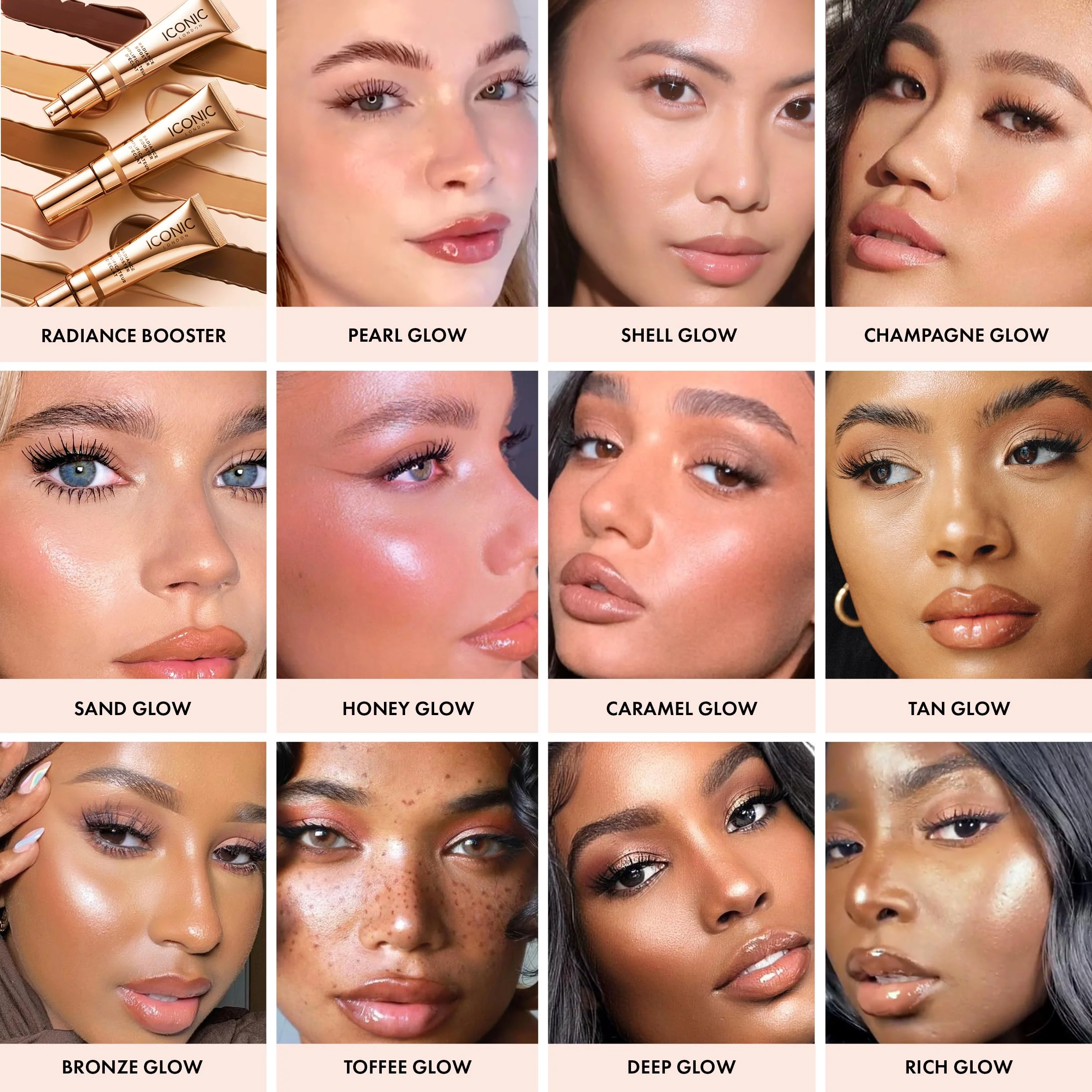 ICONIC LONDON Radiance Booster | Liquid Radiance Lightweight Skin Tint for a Glowy Makeup Look, Cruelty Free, Vegan Makeup (Sand Glow) 30 mL/ 1.01 Fl Oz - Image 3
