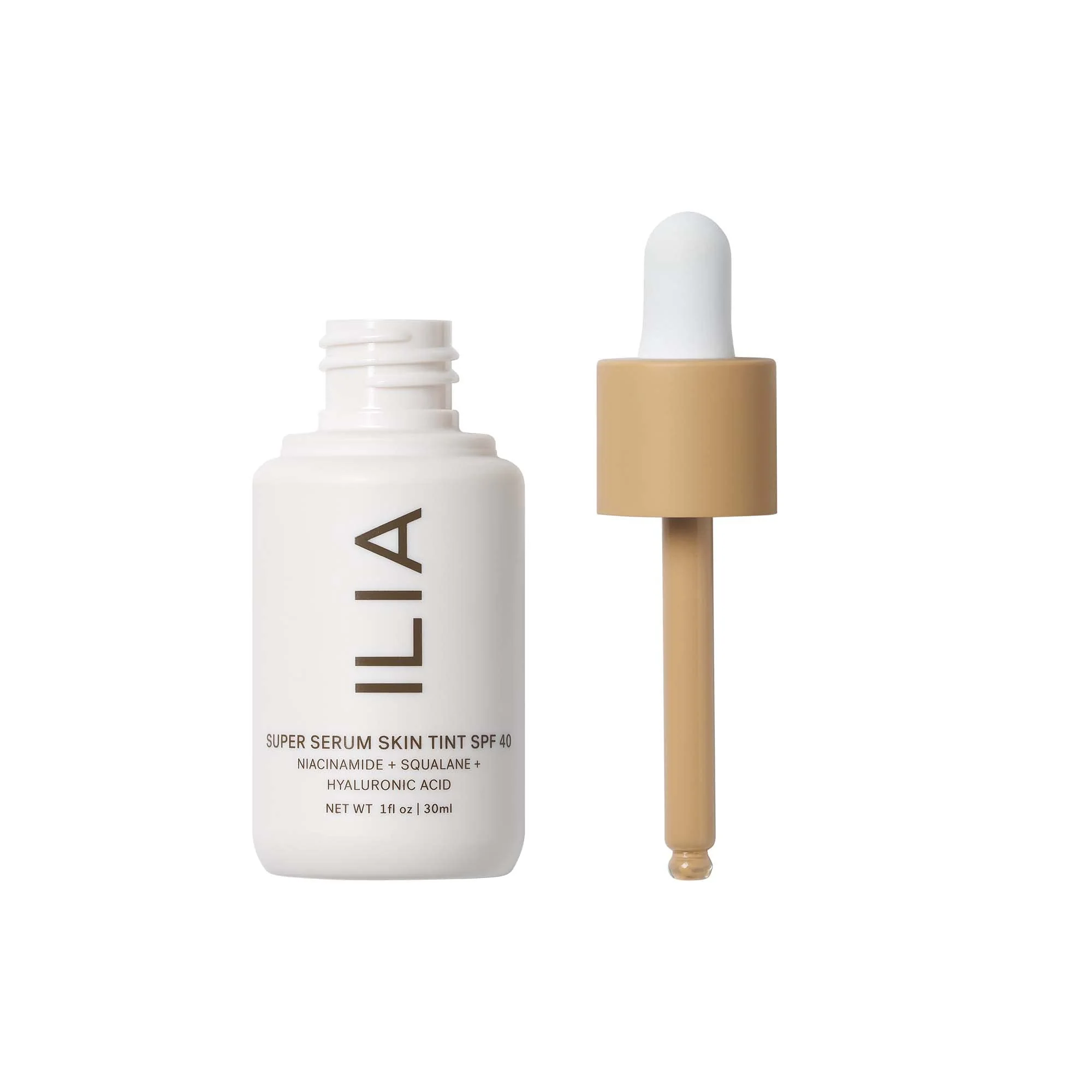ILIA - Super Serum Skin Tint SPF 40 | Non-Comedogenic, Vegan, Lightweight to Help Against Blue Light, + Pollution while Hydrating, Smoothing, + Refining (Shela ST8, 1 fl oz | 30 ml) - Image 8