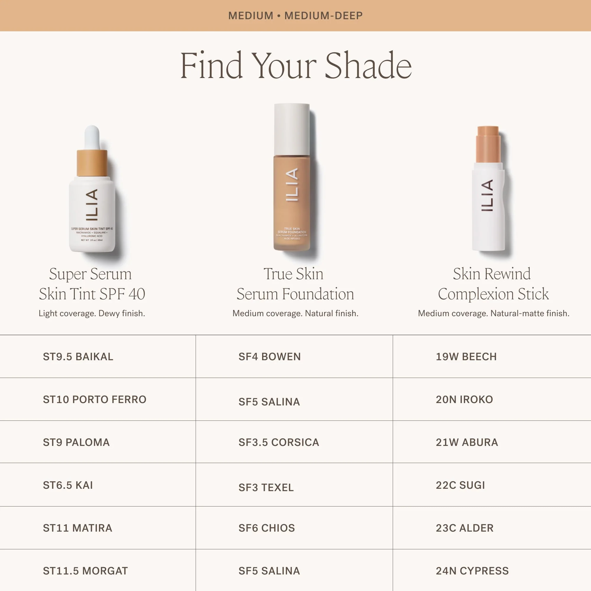 ILIA - True Skin Serum Foundation | Non-comedogenic, Cruelty-Free, Vegan, Weightless Feel, Buildable Coverage, Safe For Sensitive Skin (Salina, Light-Medium with Neutral Undertones SF5) - Image 3
