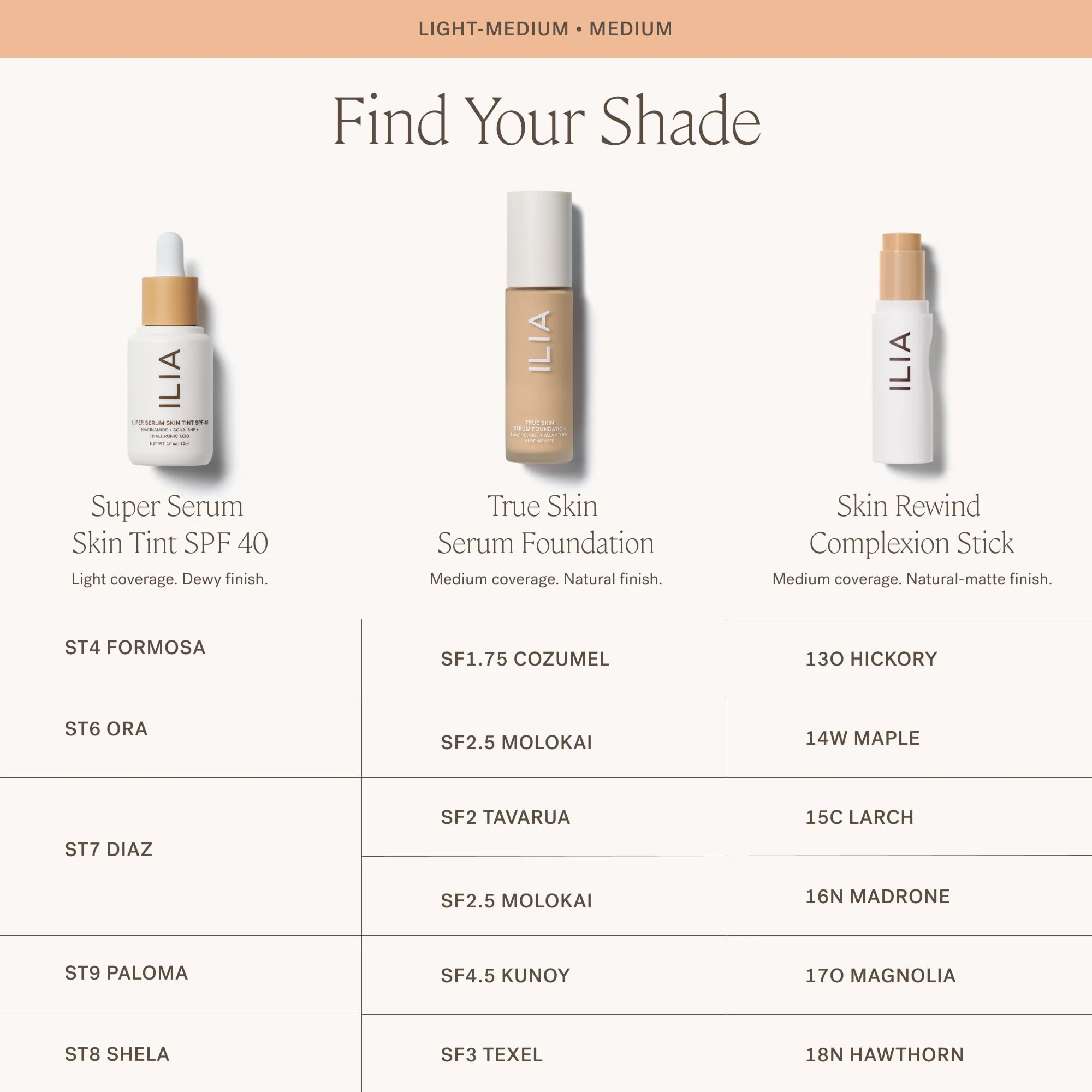 ILIA - True Skin Serum Foundation | Non-comedogenic, Cruelty-Free, Vegan, Weightless Feel, Buildable Coverage, Safe For Sensitive Skin (Texel SF3) - Image 3