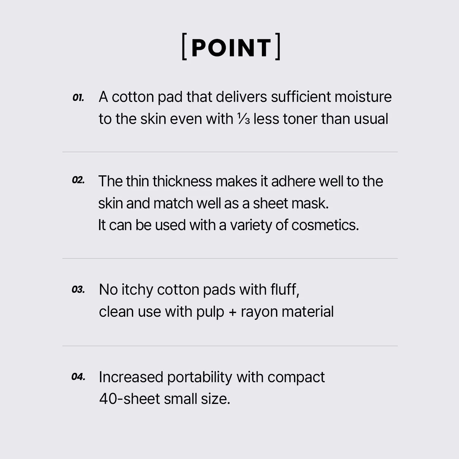 ILSO 1/3 Saving Cotton Pad, Thin Layer Perfect for DIY Toner pad and mask, 40 Sheets, Korean Skincare (50 x 70mm) - Image 2