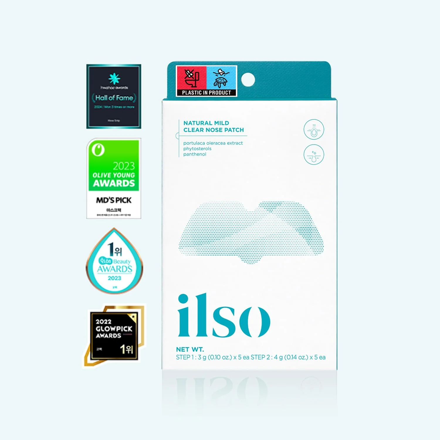 ilso Natural MILD Clear Nose Patch/Blackhead Remover for Nose/Targets PORES & PIMPLES/Facial Skin Care/Dermatologist Approved/Korean Skin Care to Absorb Acne Nose GUNK (5 PCS) - Image 9