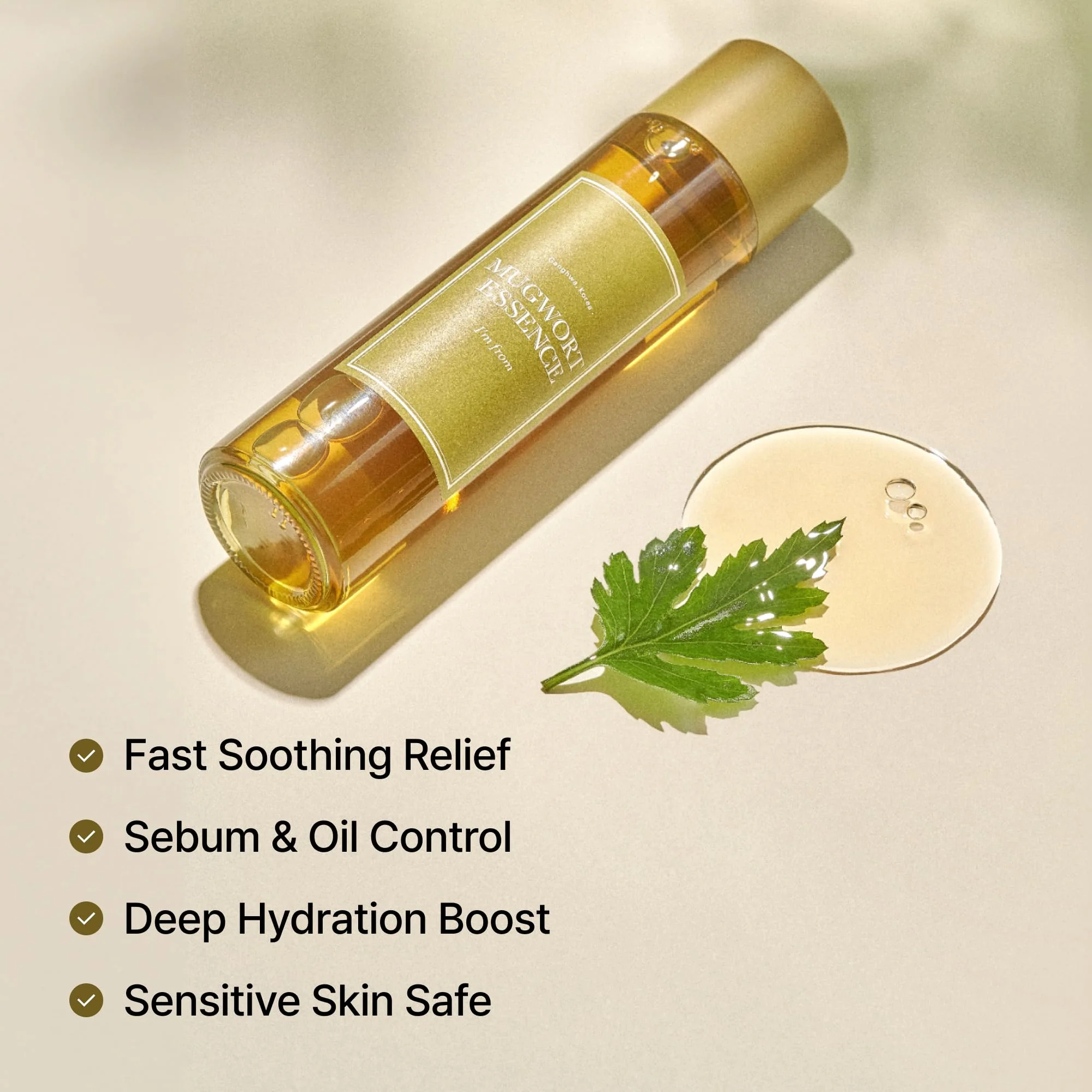 I'm From Mugwort Essence | Vegan Extract - Soothe Sensitive and Irritated Skin, Redness Relief, Refreshing, Korean Hydrating Toner | 5.41 Fl Oz, All Skin Types, PETA Approved - Image 10