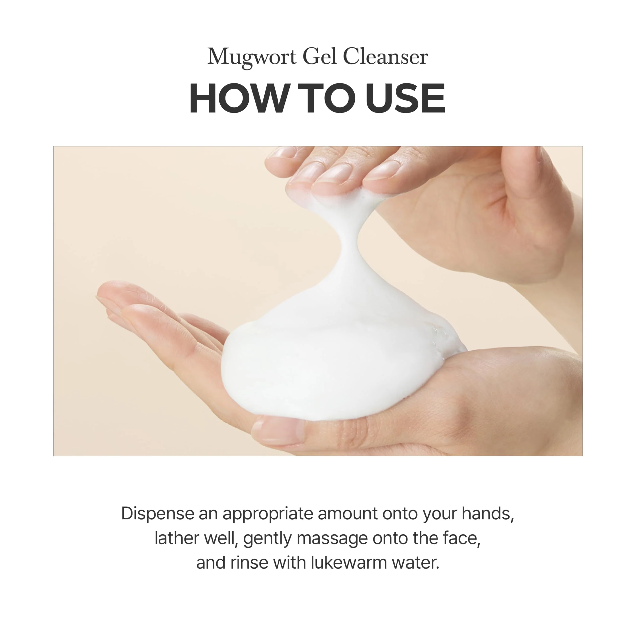I'm from Mugwort Gel Cleanser 150ml, Mugwort 60%, Calming, Soothing, Mild low pH Korean Face Wash for Sensitive Skin, Irritated Skin, Herbal, Hypoallergenic, Vegan - Image 2