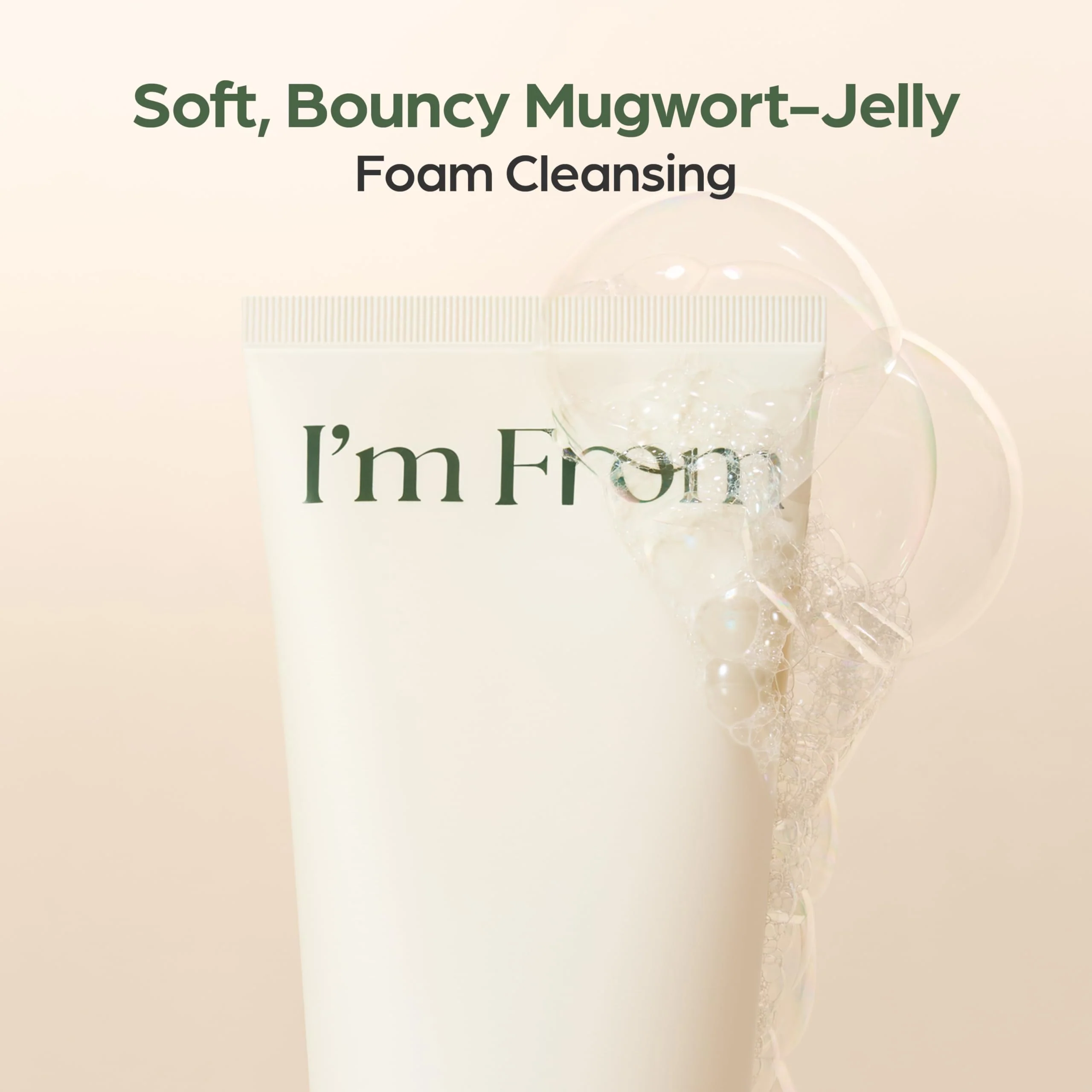 I'm from Mugwort Gel Cleanser 150ml, Mugwort 60%, Calming, Soothing, Mild low pH Korean Face Wash for Sensitive Skin, Irritated Skin, Herbal, Hypoallergenic, Vegan - Image 3