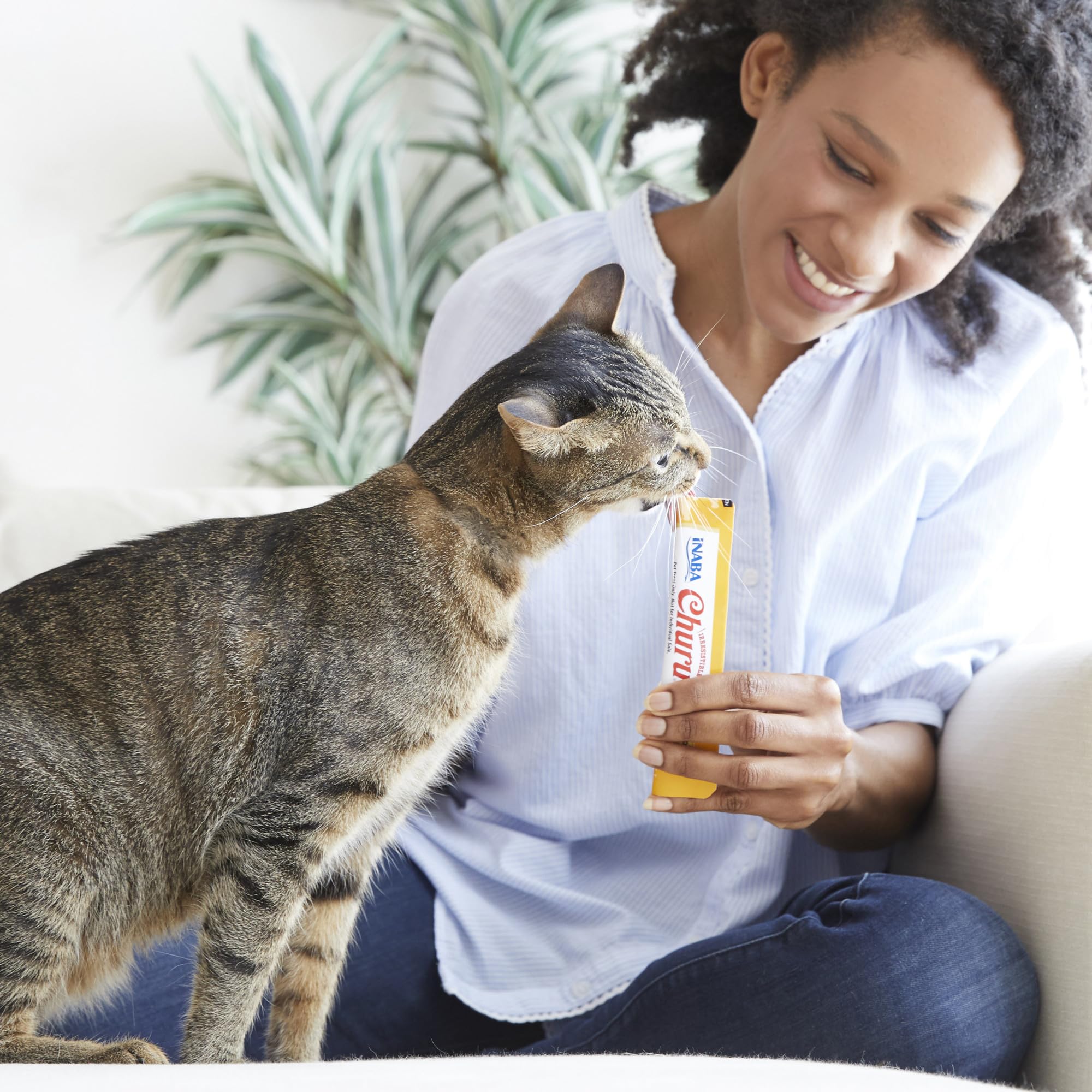 INABA Churu Cat Treats, Grain-Free, Lickable, Squeezable Creamy Purée Cat Treat/Topper with Vitamin E & Taurine, 0.5 Ounces Each Tube, 50 Tubes, Tuna & Chicken Variety - Image 7