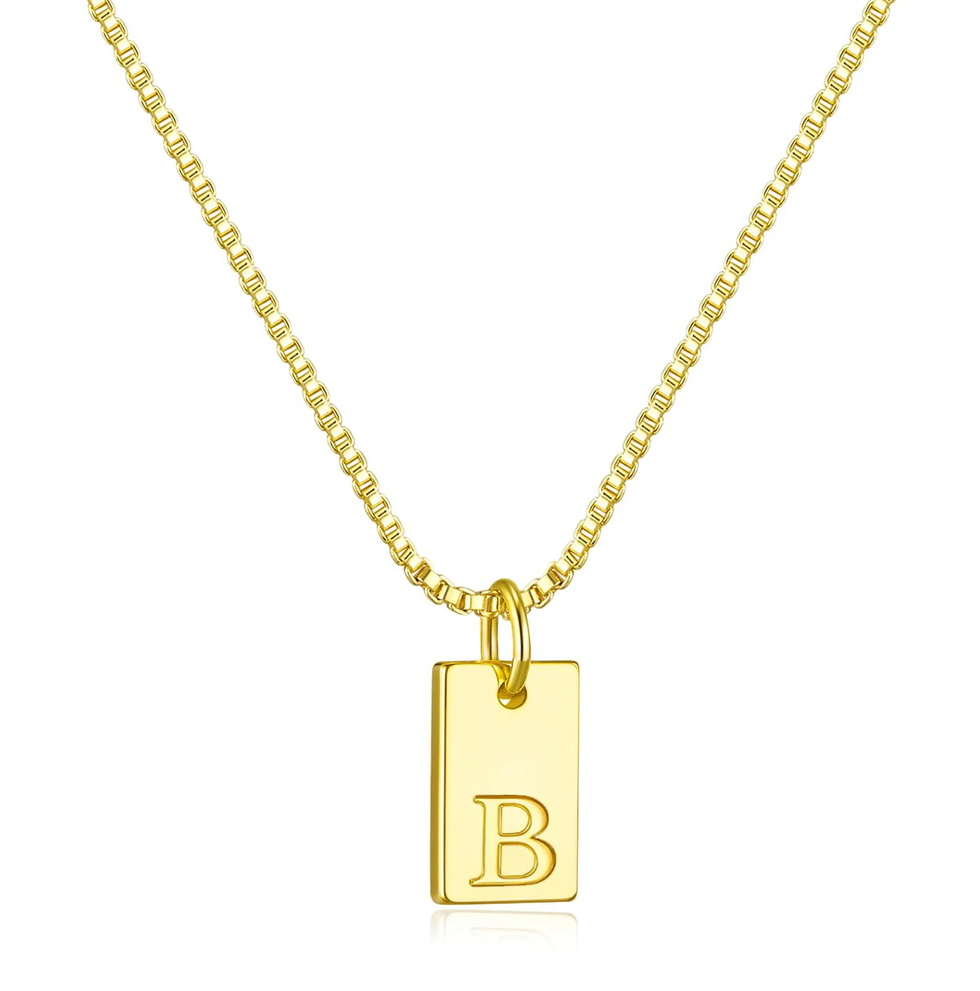 Initial Necklaces for Women 14K Gold Plated Letter Necklace Dainty Name Pendant Necklace Personalized Christmas Gifts for Women Trendy Gold Jewelry