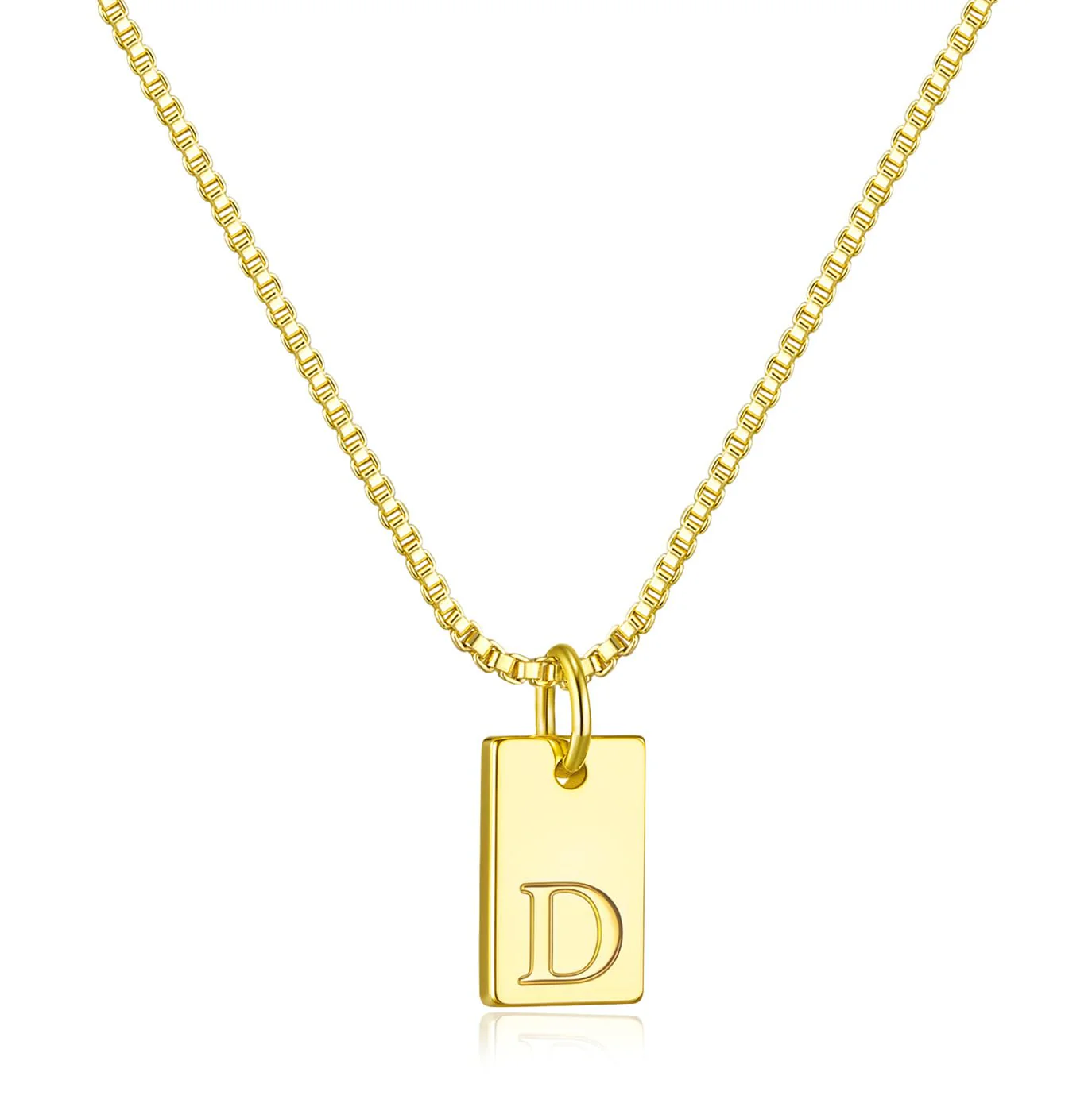 Initial Necklaces for Women 14K Gold Plated Letter Necklace Dainty Name Pendant Necklace Personalized Christmas Gifts for Women Trendy Gold Jewelry