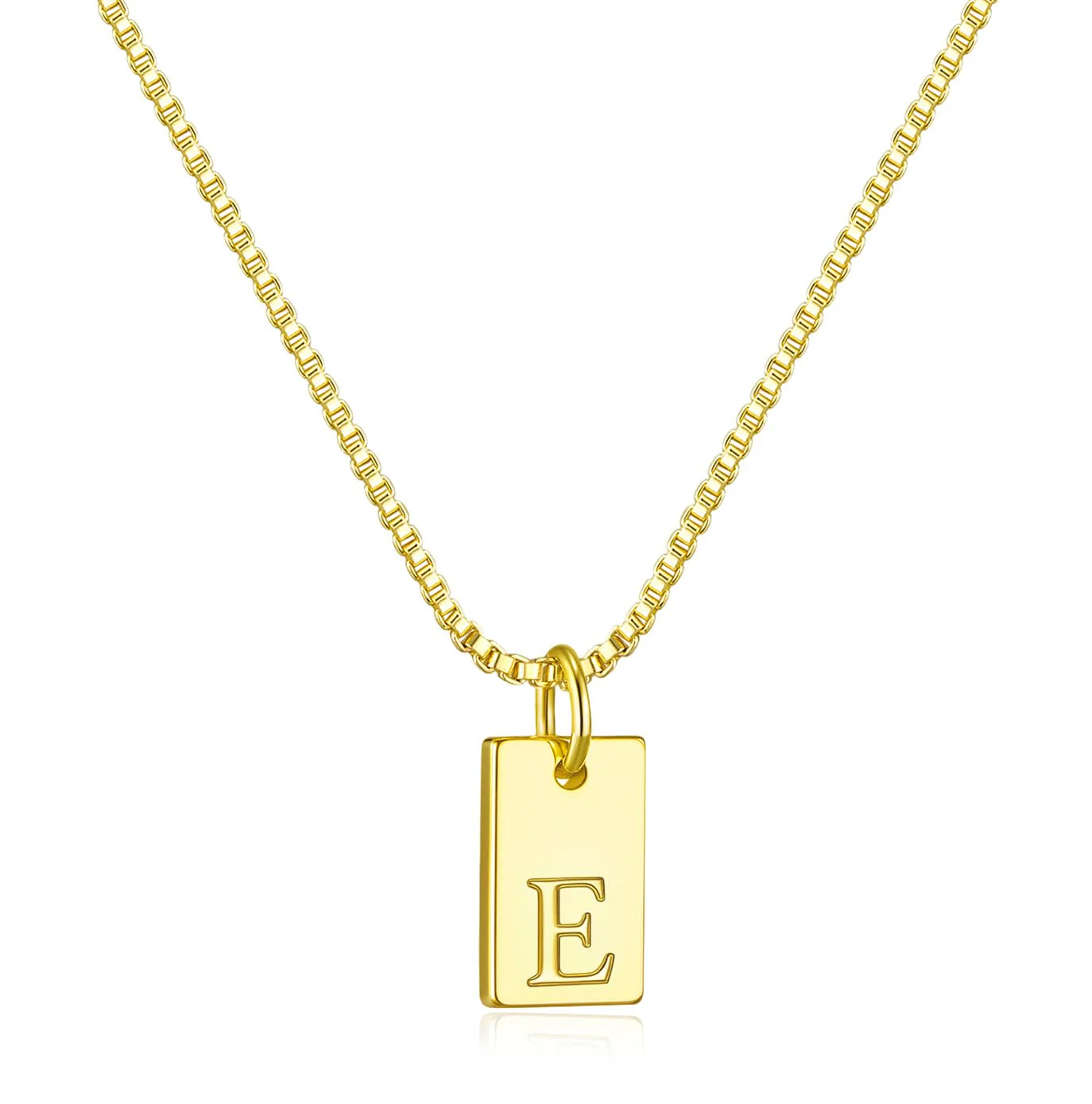 Initial Necklaces for Women 14K Gold Plated Letter Necklace Dainty Name Pendant Necklace Personalized Christmas Gifts for Women Trendy Gold Jewelry