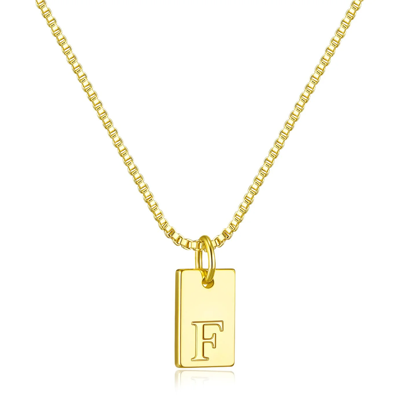 Initial Necklaces for Women 14K Gold Plated Letter Necklace Dainty Name Pendant Necklace Personalized Christmas Gifts for Women Trendy Gold Jewelry