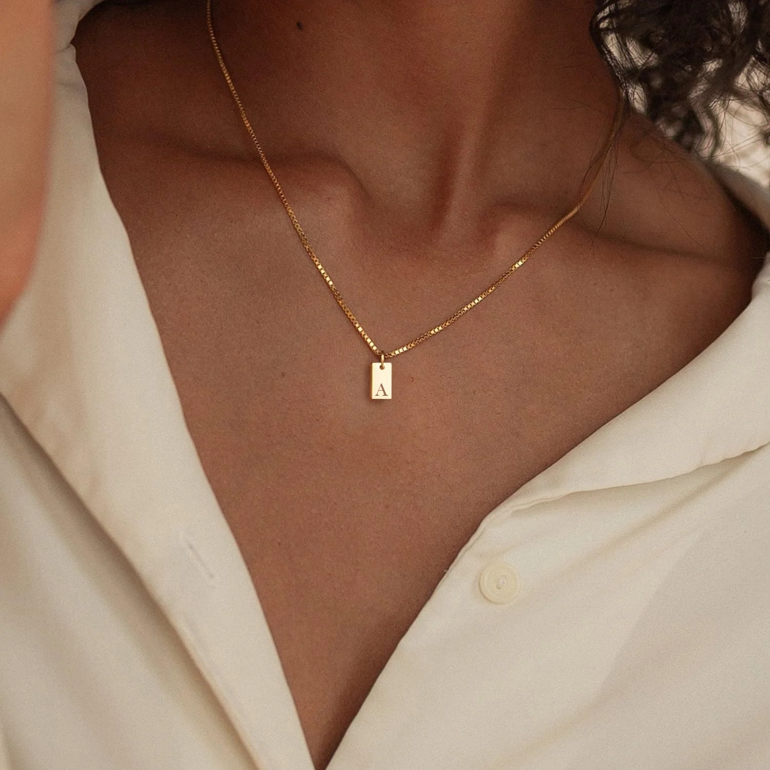 Initial Necklaces for Women 14K Gold Plated Letter Necklace Dainty Name Pendant Necklace Personalized Christmas Gifts for Women Trendy Gold Jewelry - Image 7
