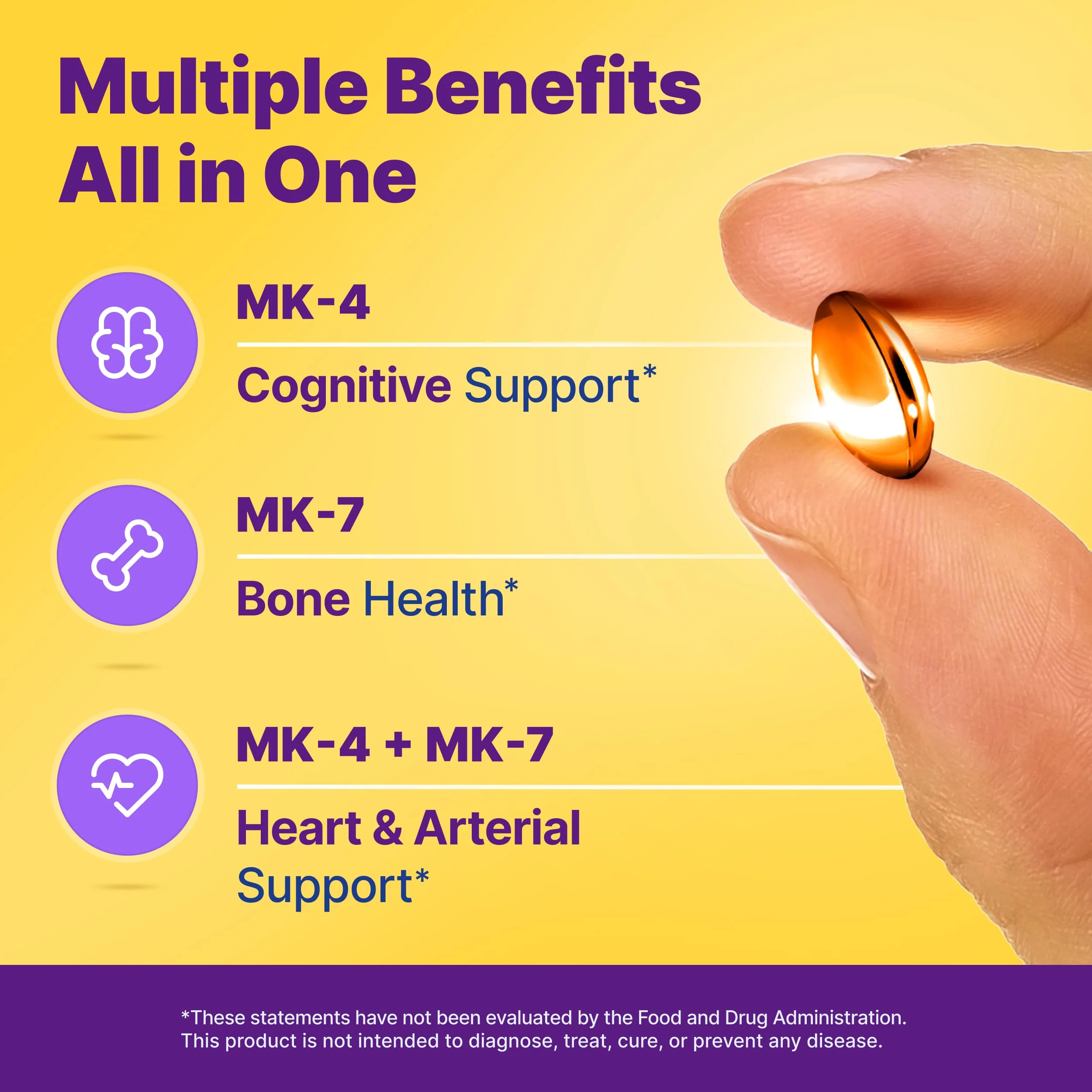 InnovixLabs Full Spectrum Vitamin K2-90 Softgels with 600 mcg of Trans Form MK7 and MK4 - Supports General Health and Bone Strength - Soy and Gluten Free K2 Vitamin Supplement - Image 5