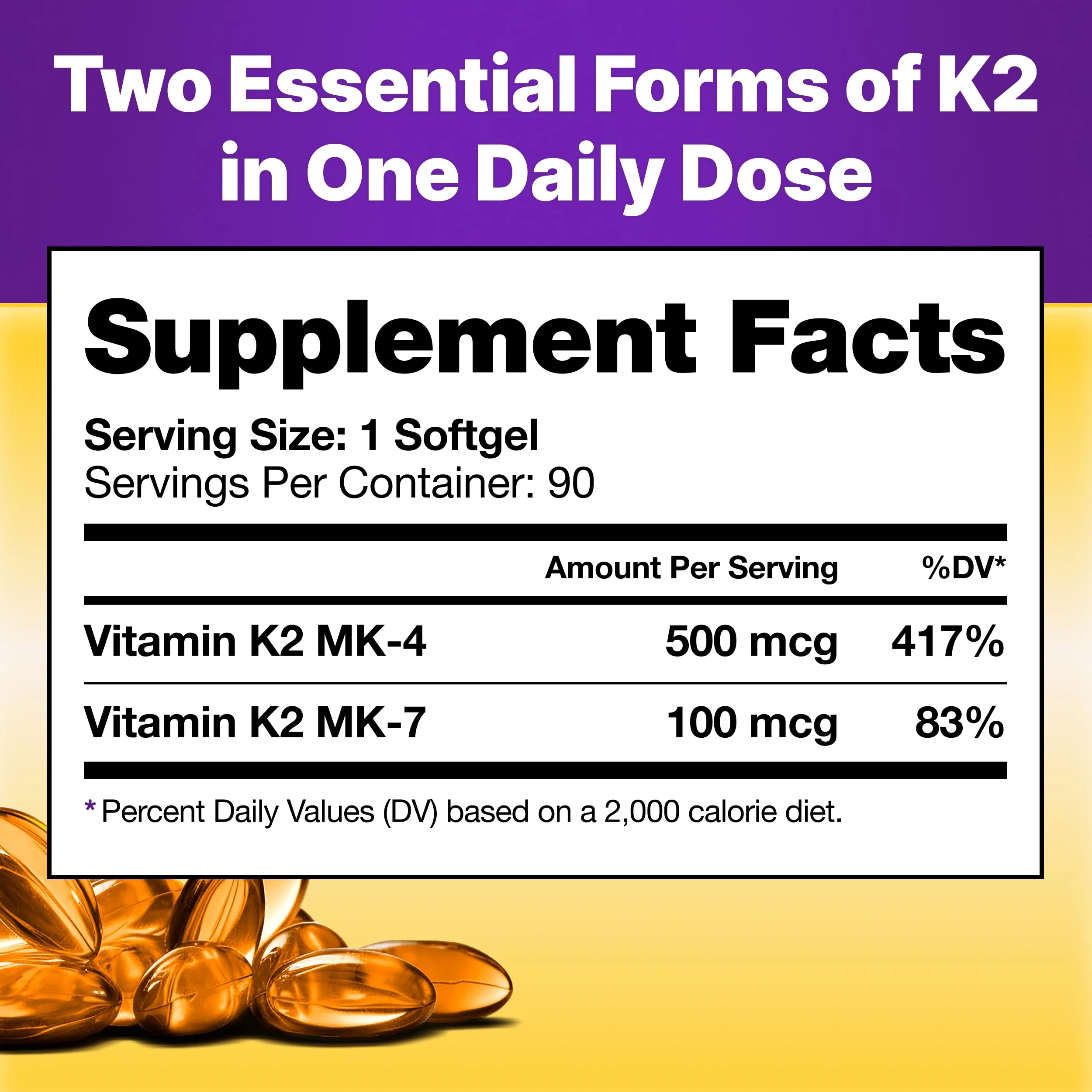 InnovixLabs Full Spectrum Vitamin K2-90 Softgels with 600 mcg of Trans Form MK7 and MK4 - Supports General Health and Bone Strength - Soy and Gluten Free K2 Vitamin Supplement - Image 6