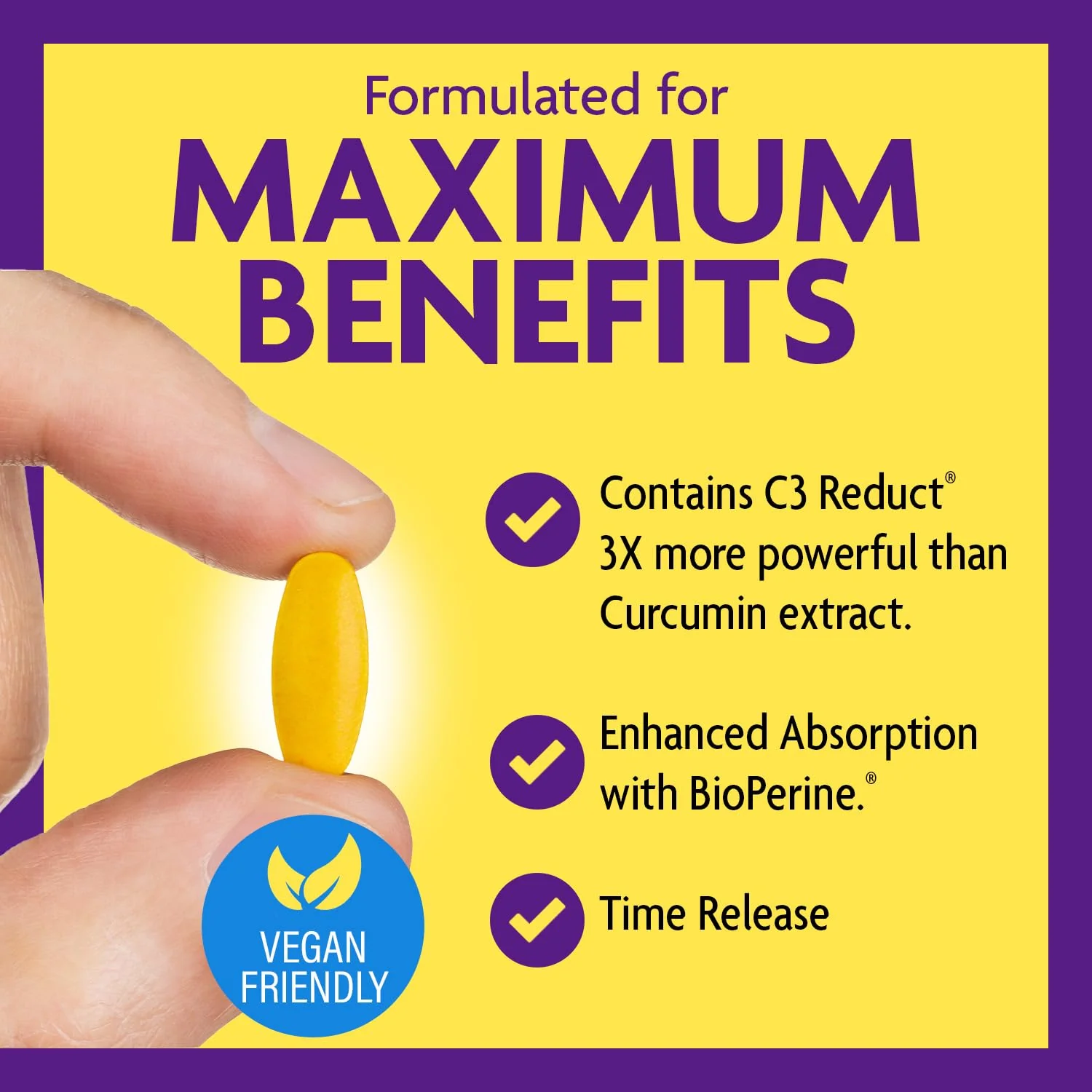 InnovixLabs Turmeric Curcumin with Black Pepper Extract - High Absorption Turmeric and Curcumin Supplements with BioPerine, C3 Reduct & Curcumin C3 Complex - 100 Time Release Tablets - Image 8