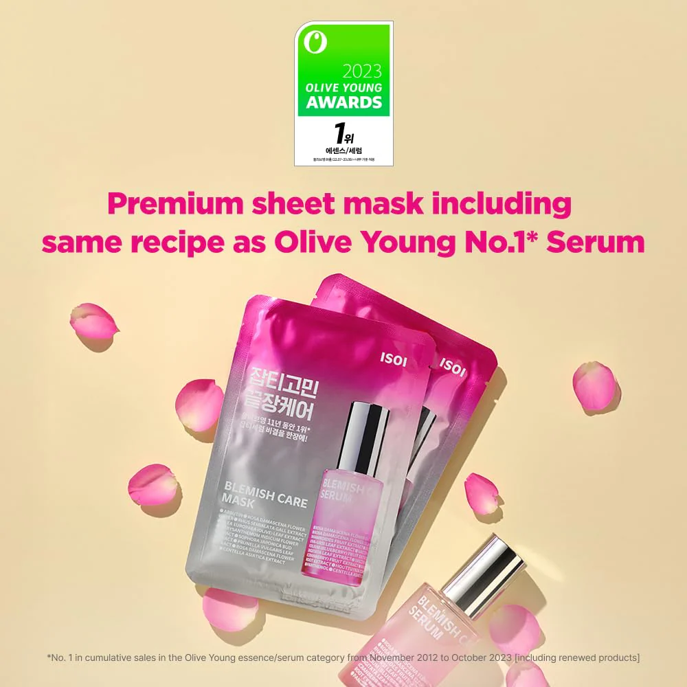 ISOI Blemish Care Mask Pack 10EA, Hydrating and Clarifying Face Mask with Bulgarian Rose Oil, Korean Skin Care - Image 7