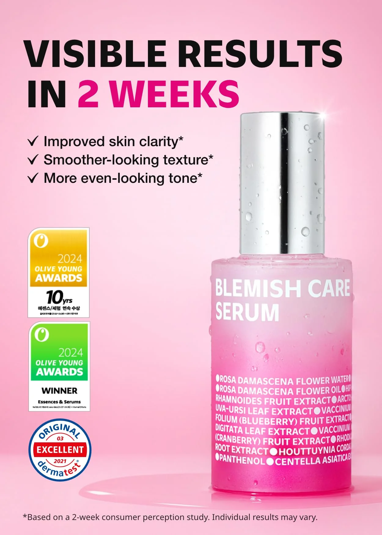 ISOI Blemish Care Up Serum for Face, Vegan Hydrating Serum for Smooth & Glass Skin Effect, Skin Barrier & Moisture Balance for Women, Arbutin & Rose Otto Oil, Korean Skin Care (2.36 fl. oz, 70ml) - Image 9