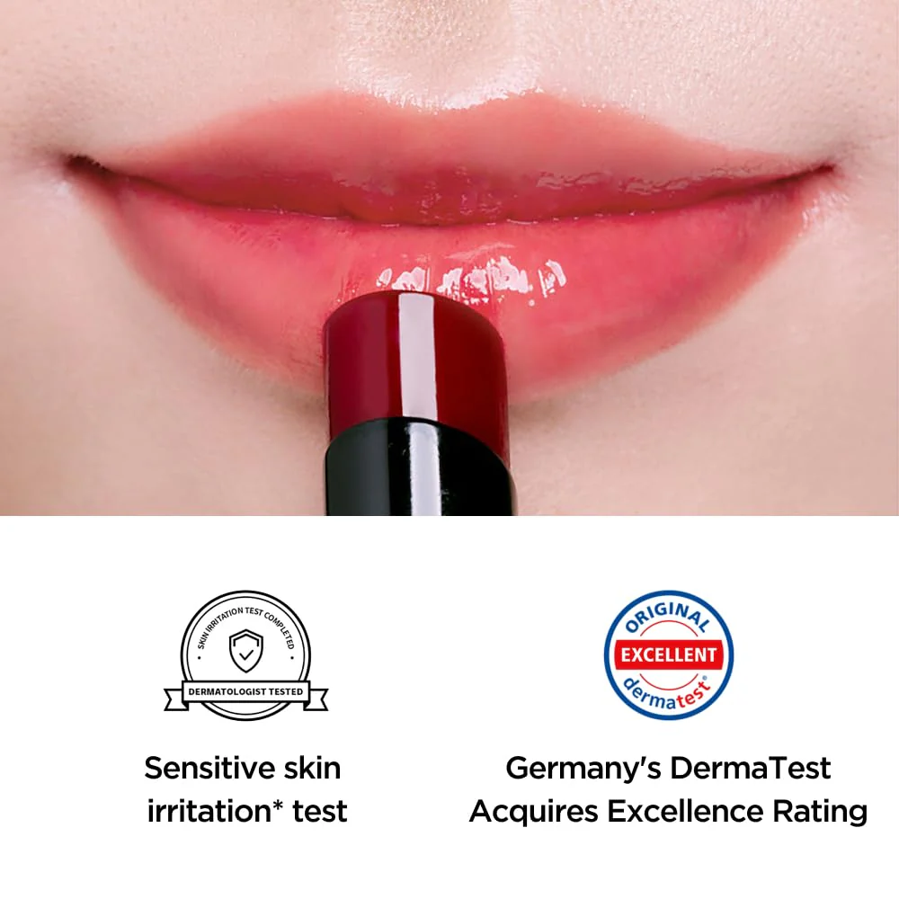 ISOI Bulgarian Rose Lip Treatment Balm Pure Red 5g (0.18oz) | Dewy Gloss Finish Tinted Balm | Korean Moisturizer With Rose Oil for Dry Lips | Non-Sticky Care - Image 3