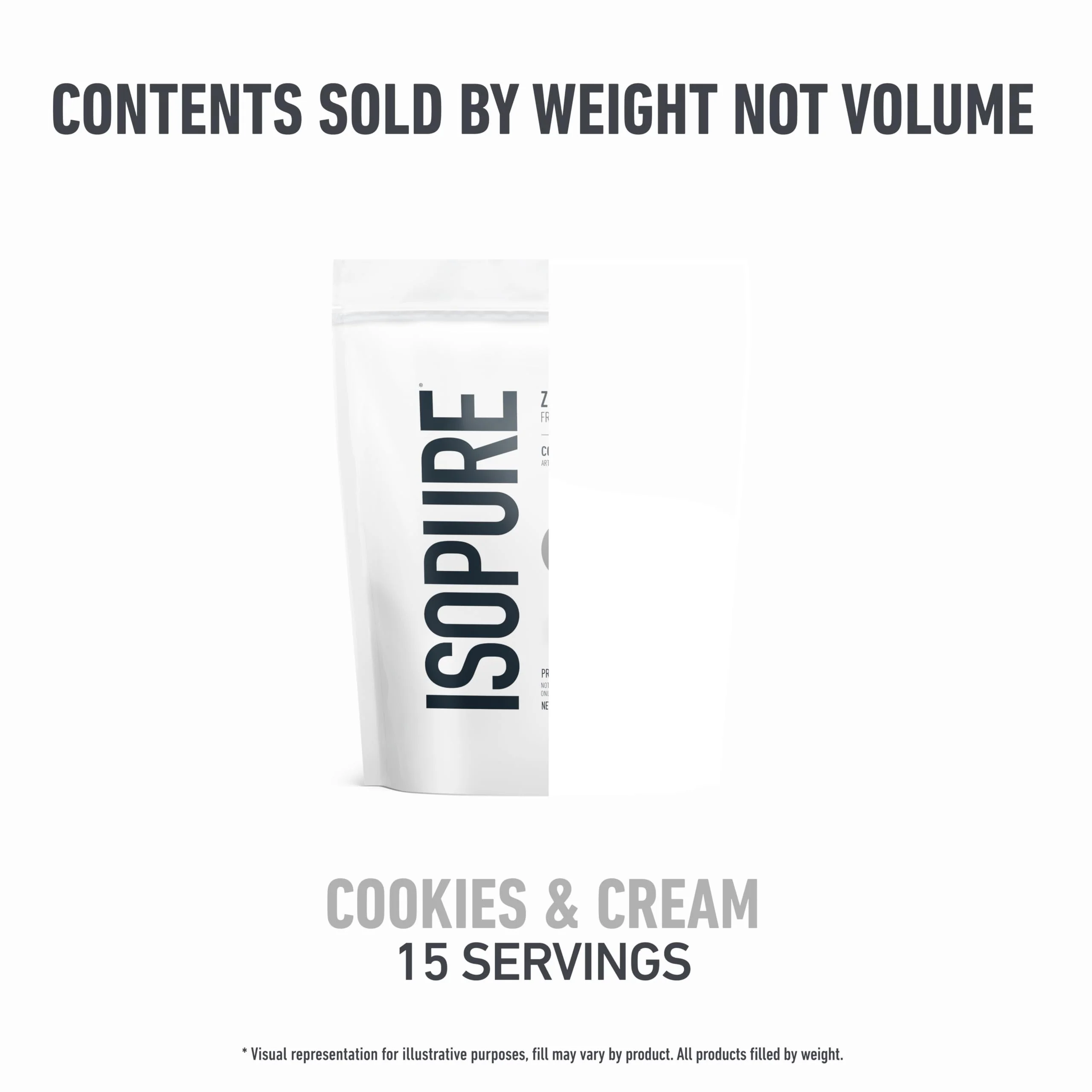 Isopure Zero Carb 100% Pure Whey Isolate Protein Powder, Gluten Free, With Vitamins, Cookies & Cream, 25g Protein Per Serving, 1 Lb, 15 Servings (Packaging May Vary) - Image 2