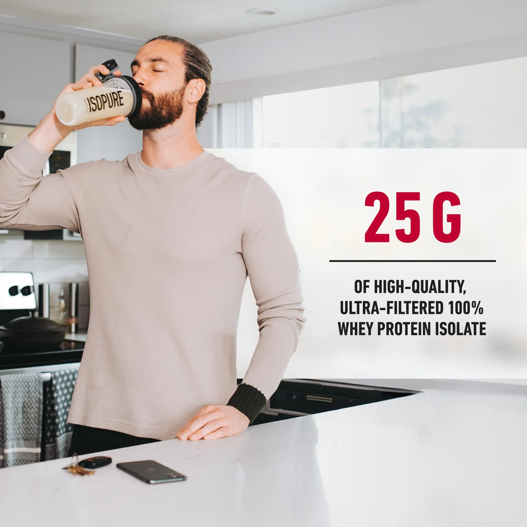 Isopure Zero Carb 100% Pure Whey Isolate Protein Powder, Gluten Free, With Vitamins, Strawberries & Cream, 25g Protein Per Serving, 1 Lb, 15 Servings (Packaging May Vary) - Image 7