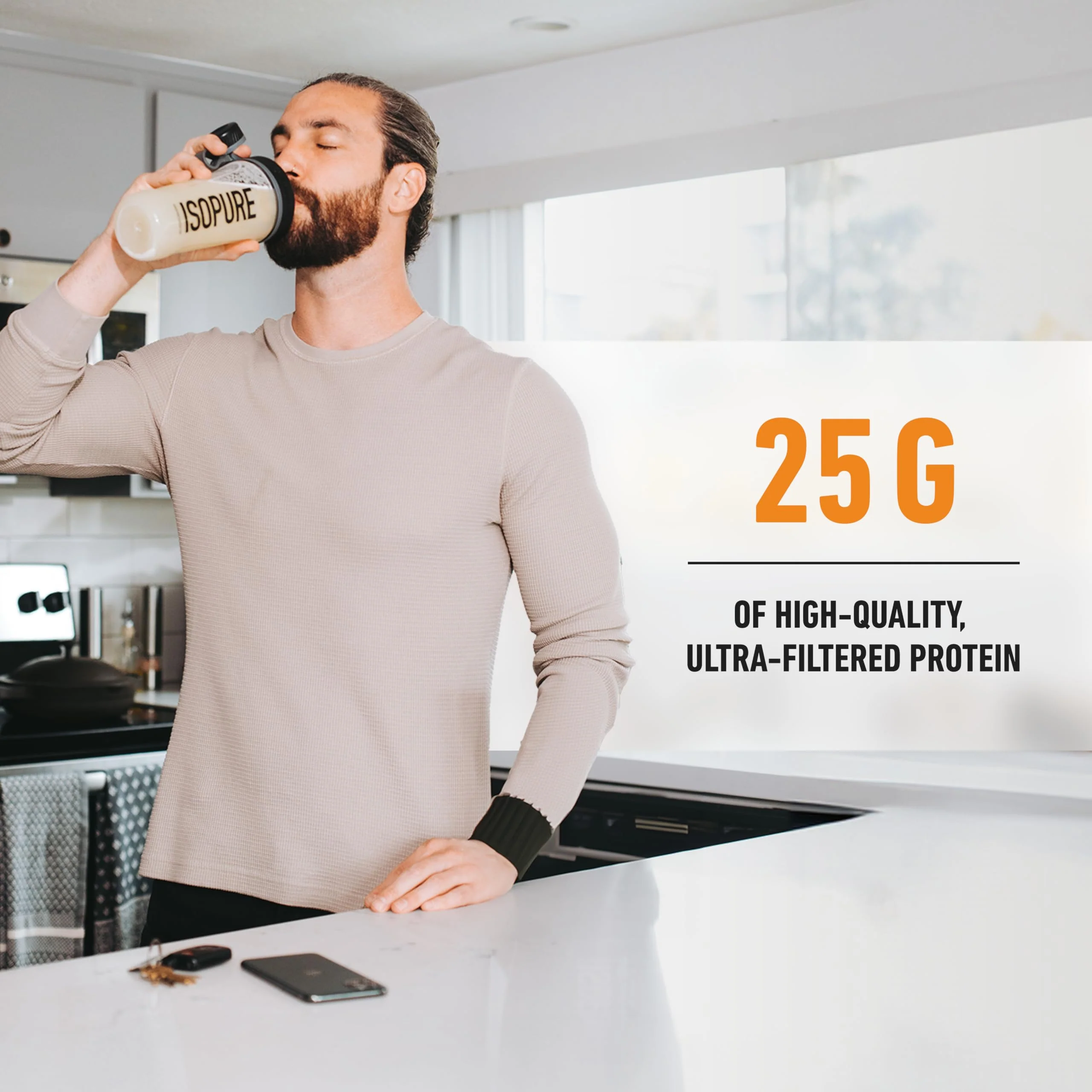 Isopure Zero Carb 100% Pure Whey Isolate Protein Powder, Gluten Free, With Vitamins, Vanilla Salted Caramel, 25g Protein Per Serving, 3 Lbs, 42 Servings (Packaging May Vary) - Image 7