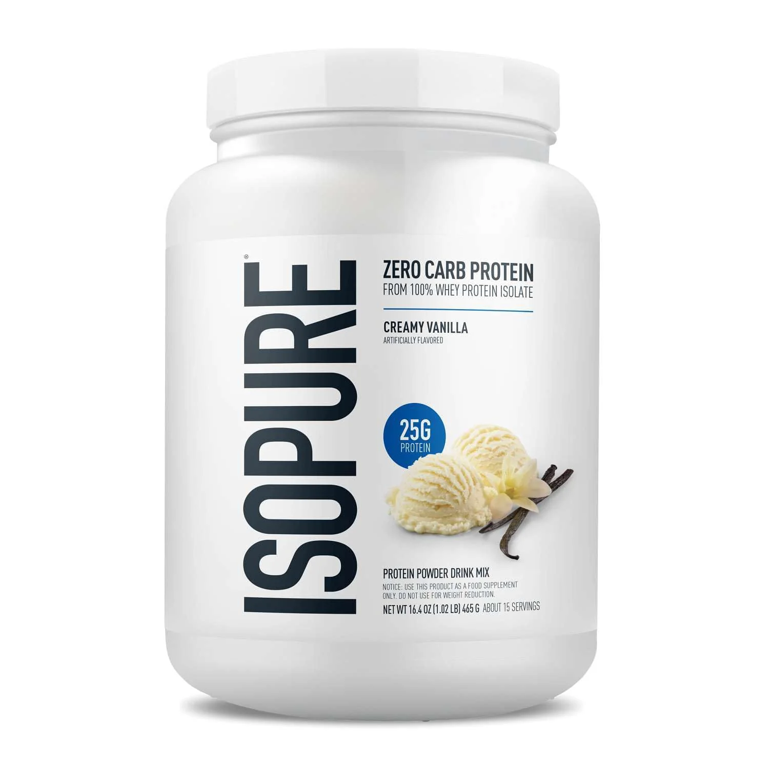 Isopure Zero Carb 100% Pure Whey Isolate Protein Powder, Lactose Free, Gluten Free, with Vitamins, Creamy Vanilla, 25g Protein Per Serving, 1 Lb, 15 Servings (Packaging May Vary) - Image 9