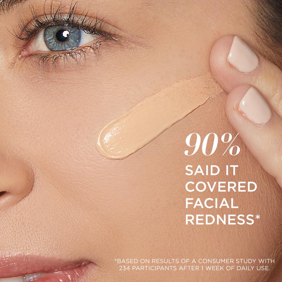 IT Cosmetics Bye Bye Redness Full Coverage Color Correcting Cream (Light Beige) - Redness Neutralizing Tinted Face Moisturizer, 12HR Hydration, Hyaluronic Acid, Colloidal Oatmeal - 0.37 fl oz - Image 6