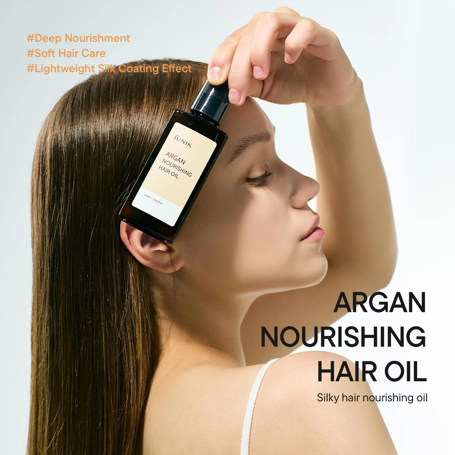 IUNIK Argan 3.9% Hair Oil Serum Nourishing for Dry and Damaged Hair - Anti Frizz Lightweight Hair Treatment Deep Conditioner Mask, Paraben and Sulfate Free, Aceite de Argan Cabello 3.38 Fl Oz Korean - Image 8