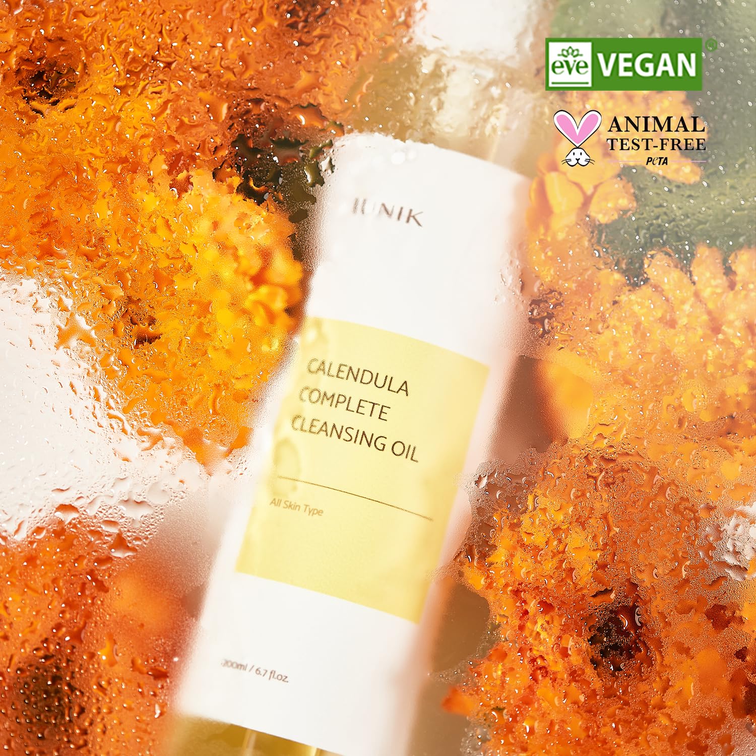 IUNIK Calendula & Jojoba Oil-Infused Vegan Cleansing Oil – Gentle Blackhead Melting & Makeup Remover Facial Cleanser w/Plant-based Oils Korean Skincare - Image 5