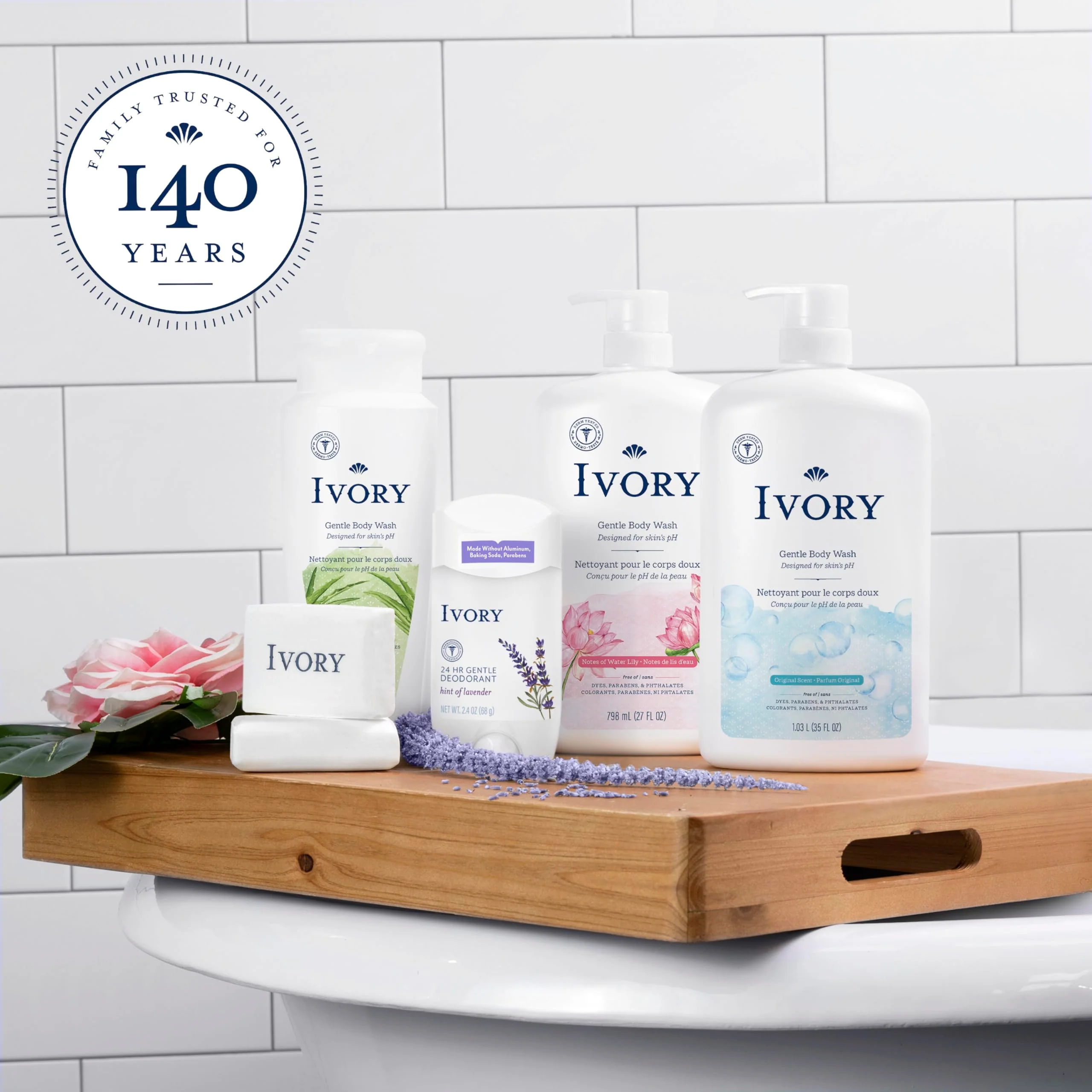 Ivory Body Wash, Designed for the Whole Family, Gentle Formula, Free of Dyes Heavy Perfumes Parabens Phthalates & Silicones, Original Scent, 35 oz - Image 3