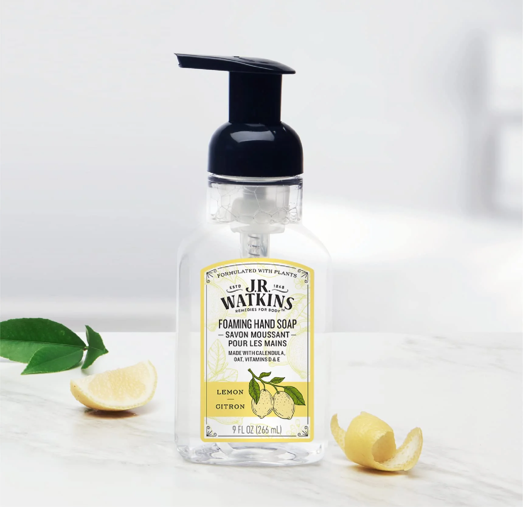 J.R. Watkins Foaming Hand Soap with Pump Dispenser, Moisturizing Foam Hand Wash, Alcohol-Free, Cruelty-Free, Citron, 9 fl oz, 3 Pack - Image 5