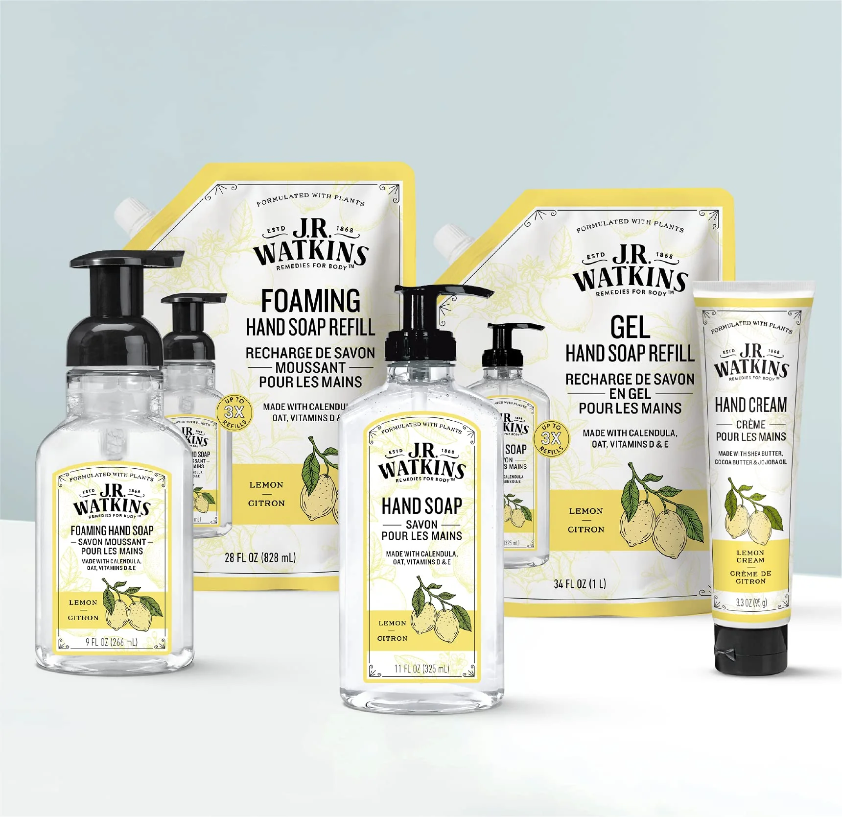 J.R. Watkins Foaming Hand Soap with Pump Dispenser, Moisturizing Foam Hand Wash, Alcohol-Free, Cruelty-Free, Citron, 9 fl oz, 3 Pack - Image 7