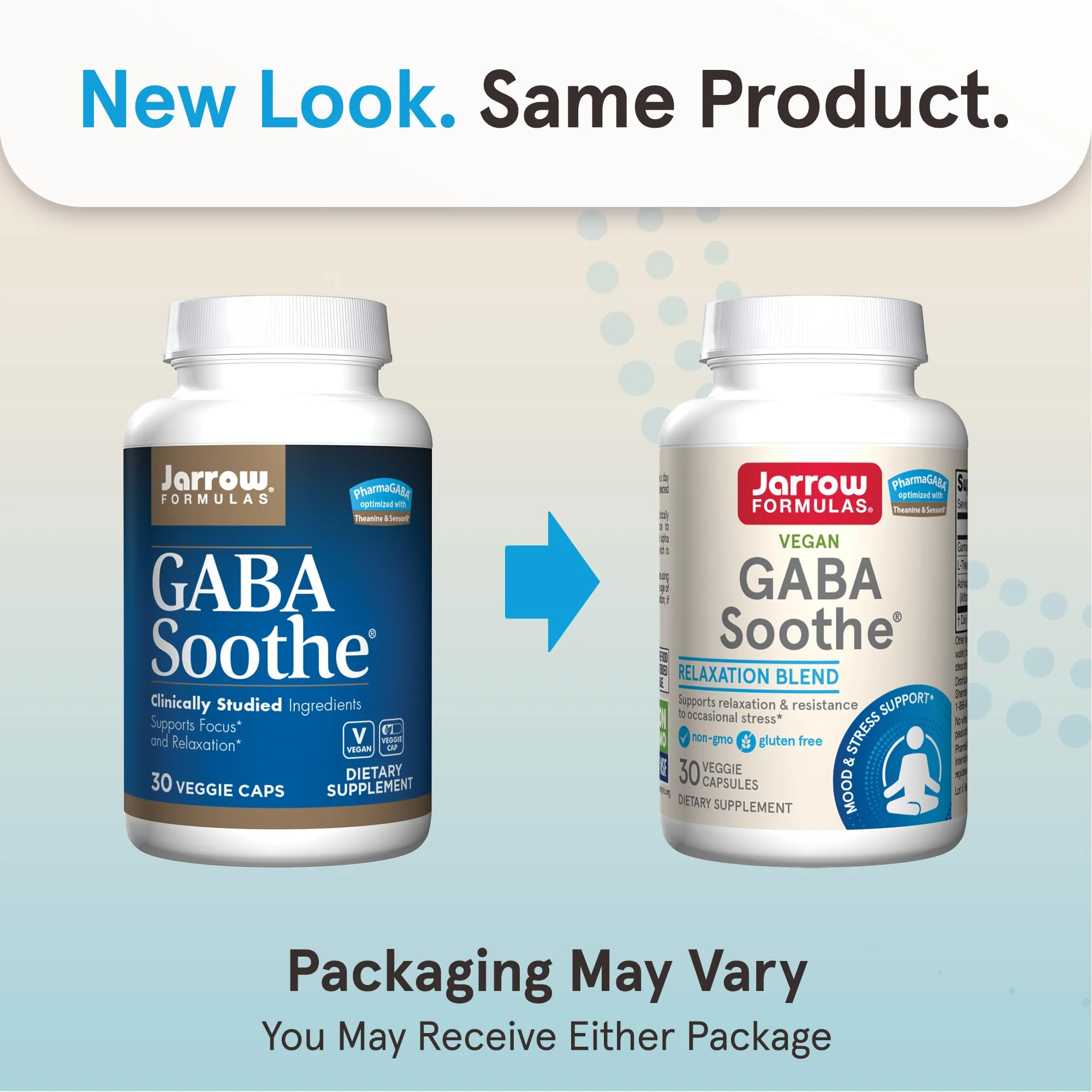Jarrow Formulas® GABA Soothe®, 3 Ingredient Dietary Supplement for Relaxation and Occasional Stress, 30 Veggie Capsules, 30 Day Supply - Image 2